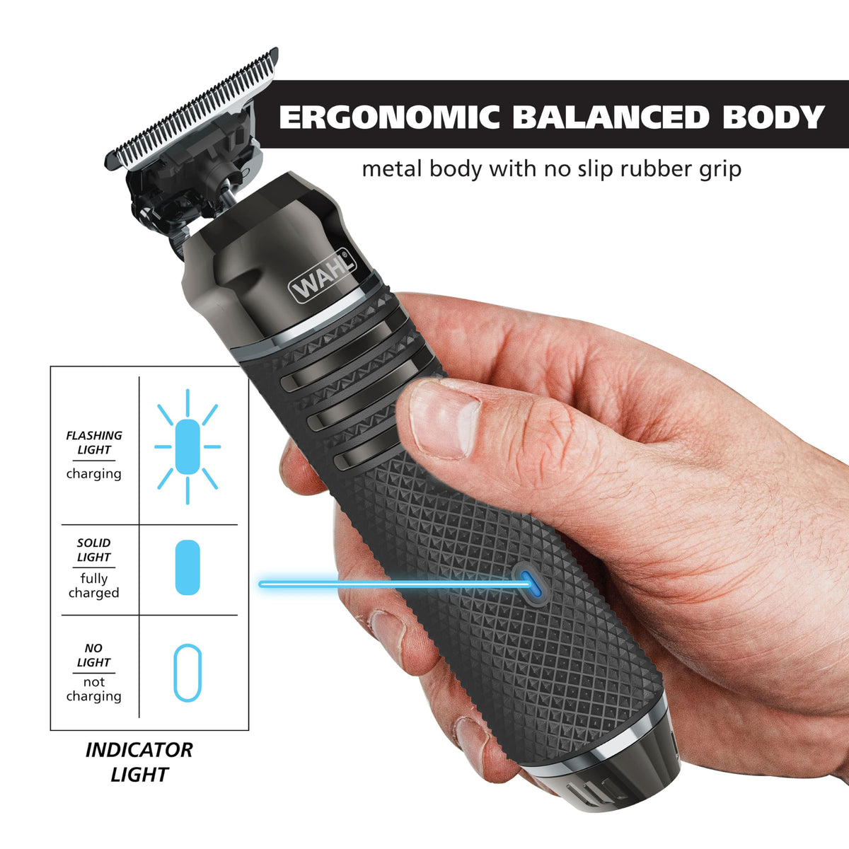 White Smoke Wahl Pro Series High Visibility Cordless USB Skeleton Style Beard Trimmer