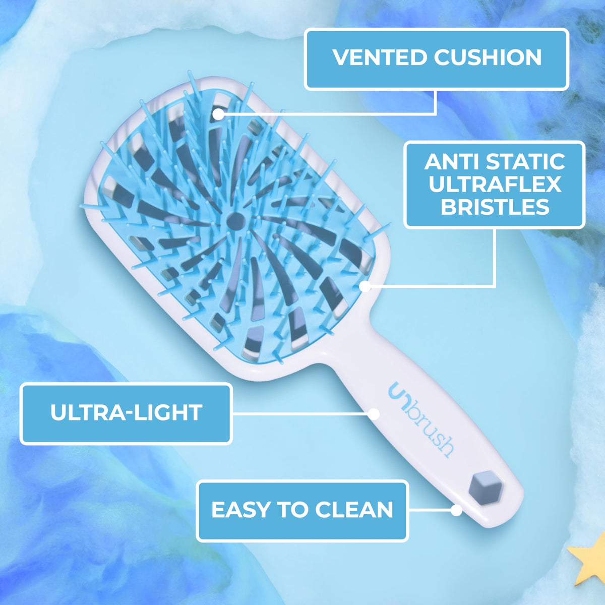 Pale Turquoise FHI Heat UNbrush Plus Detangling Brush for Fine & Fragile Hair