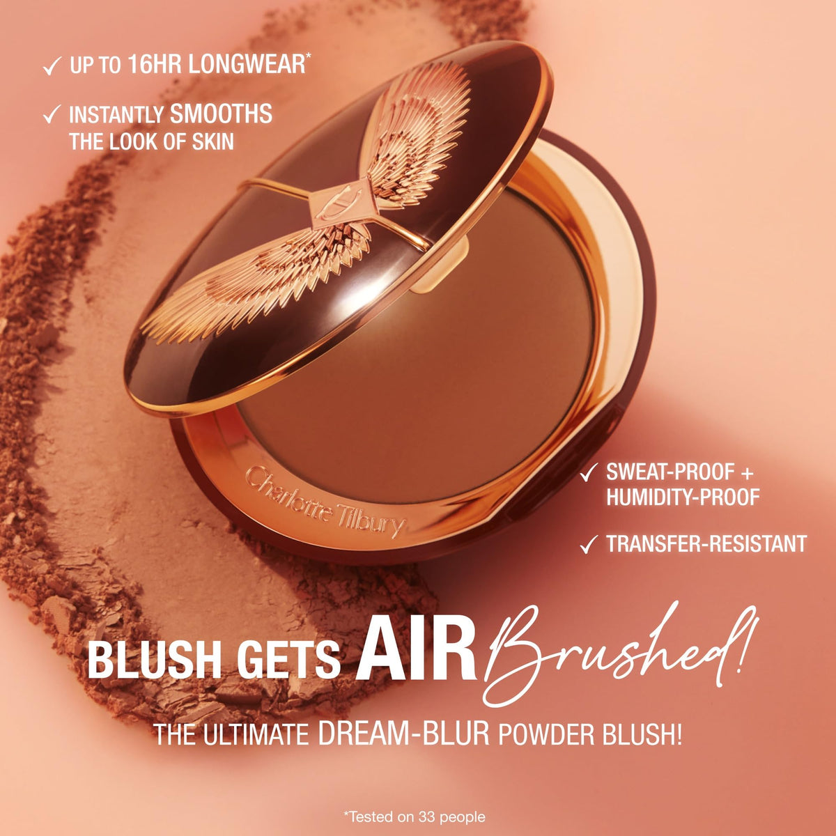 Navajo White Charlotte Tilbury Airbrush Flawless Blush Blur - Powder Color for Cheeks