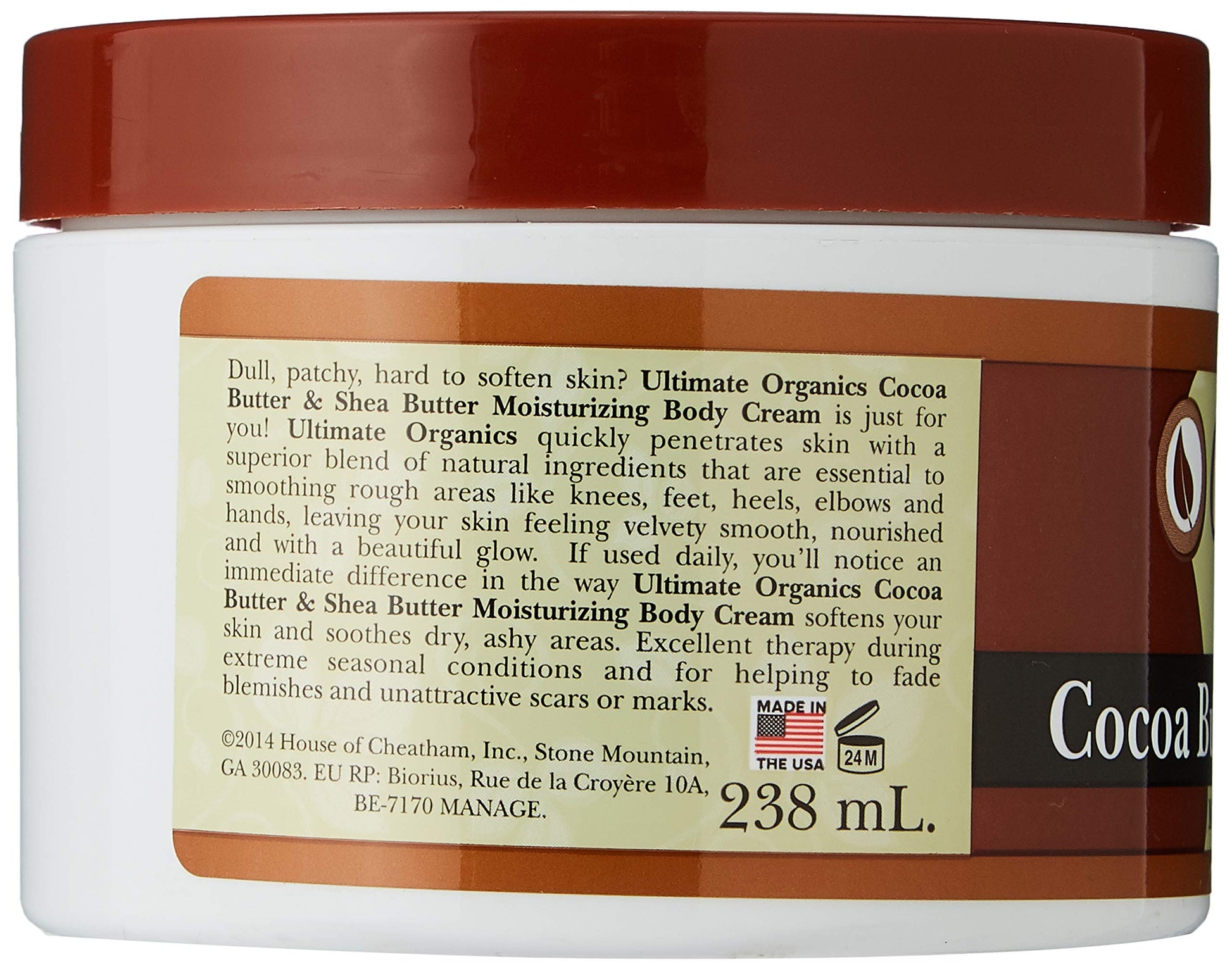 Lavender Originals by Africa's Best Cocoa Butter & Shea Butter Moisturizing Body Cream, Superior Blend of Natural Ingredients for Velvety Smooth, Nourished Skin, 8oz Jar