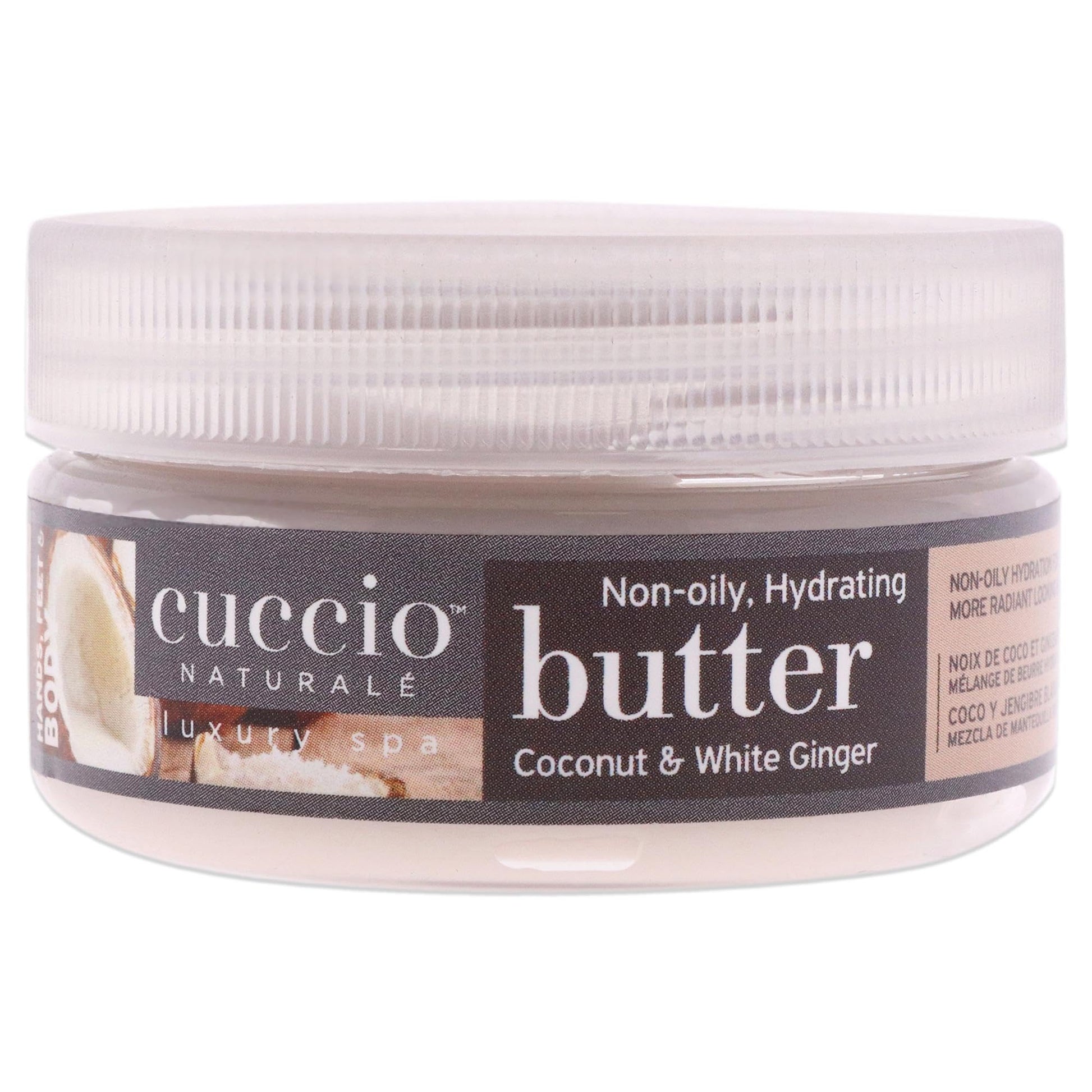 Light Gray Cuccio Naturale Butter Babies - Ultra-Moisturizing, Renewing Scented Body Cream - Deep Hydration For Dry Skin Repair - Made With All Natural Ingredients - Tower Coconut & White Ginger - 1.5 Oz
