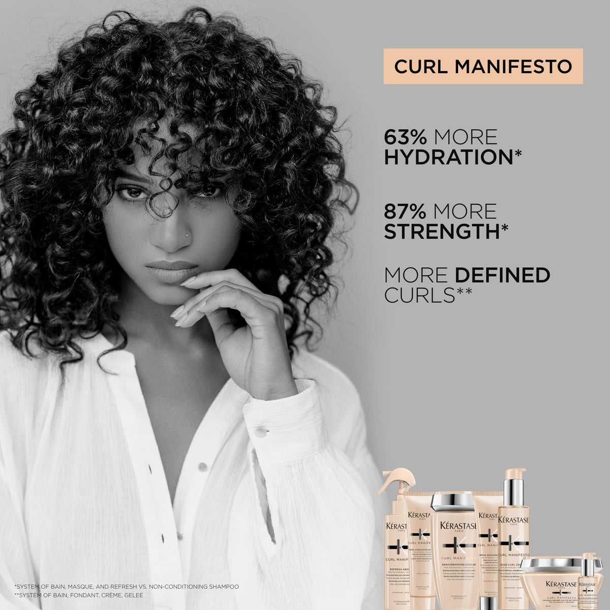 Gray Kérastase Curl Manifesto Gelée Contour Serum – Defines Waves & Curls