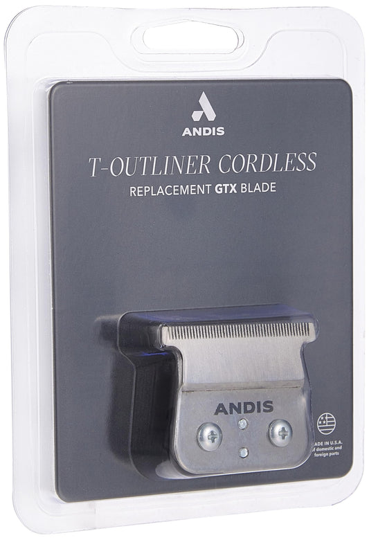 Dim Gray Andis 04555 Cordless T-Outliner Lithium Ion Replacement Deep Tooth GTX Blade - Carbon Steel