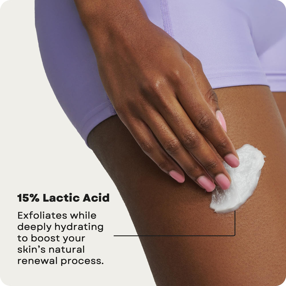 Lavender AmLactin KP Bumps Be Gone - Therapeutic Body Cream for Keratosis Pilaris - No-Scrub Exfoliator and Body Moisturizer for Dry Skin with 15% Lactic Acid AHA, 3 oz (Packaging May Vary)