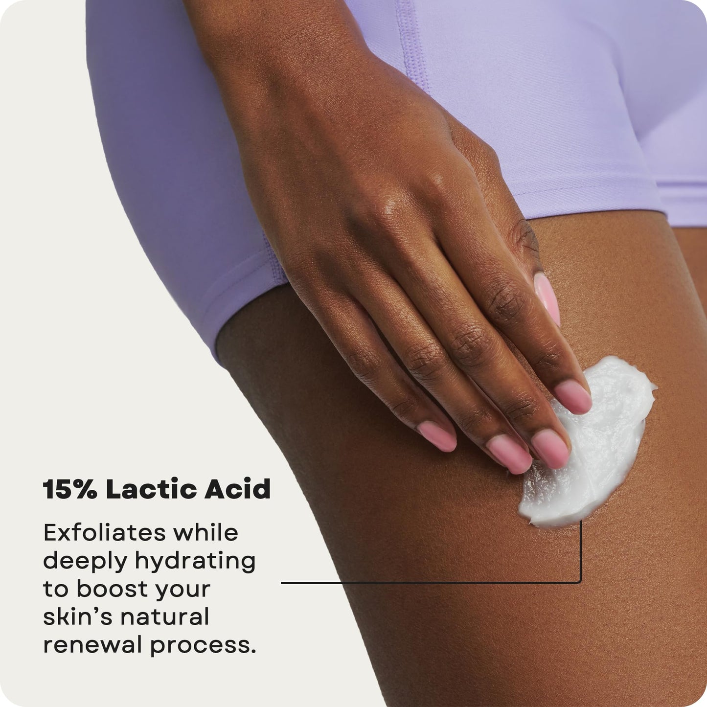 Lavender AmLactin KP Bumps Be Gone - Therapeutic Body Cream for Keratosis Pilaris - No-Scrub Exfoliator and Body Moisturizer for Dry Skin with 15% Lactic Acid AHA, 3 oz (Packaging May Vary)