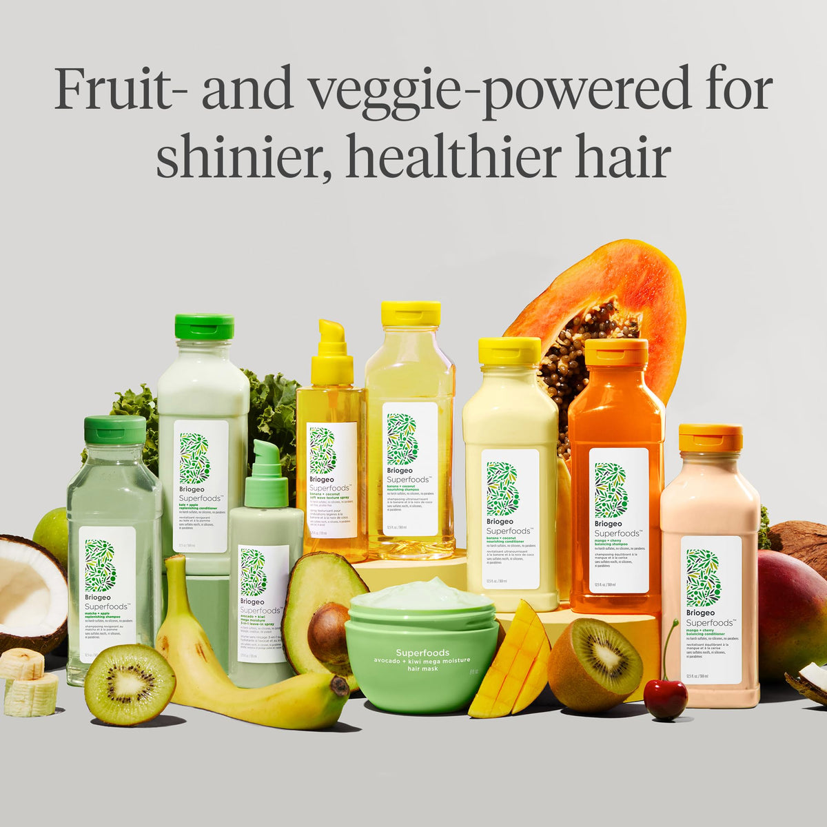 Light Gray Briogeo Superfoods Matcha + Apple Replenishing Shampoo for All Hair Types