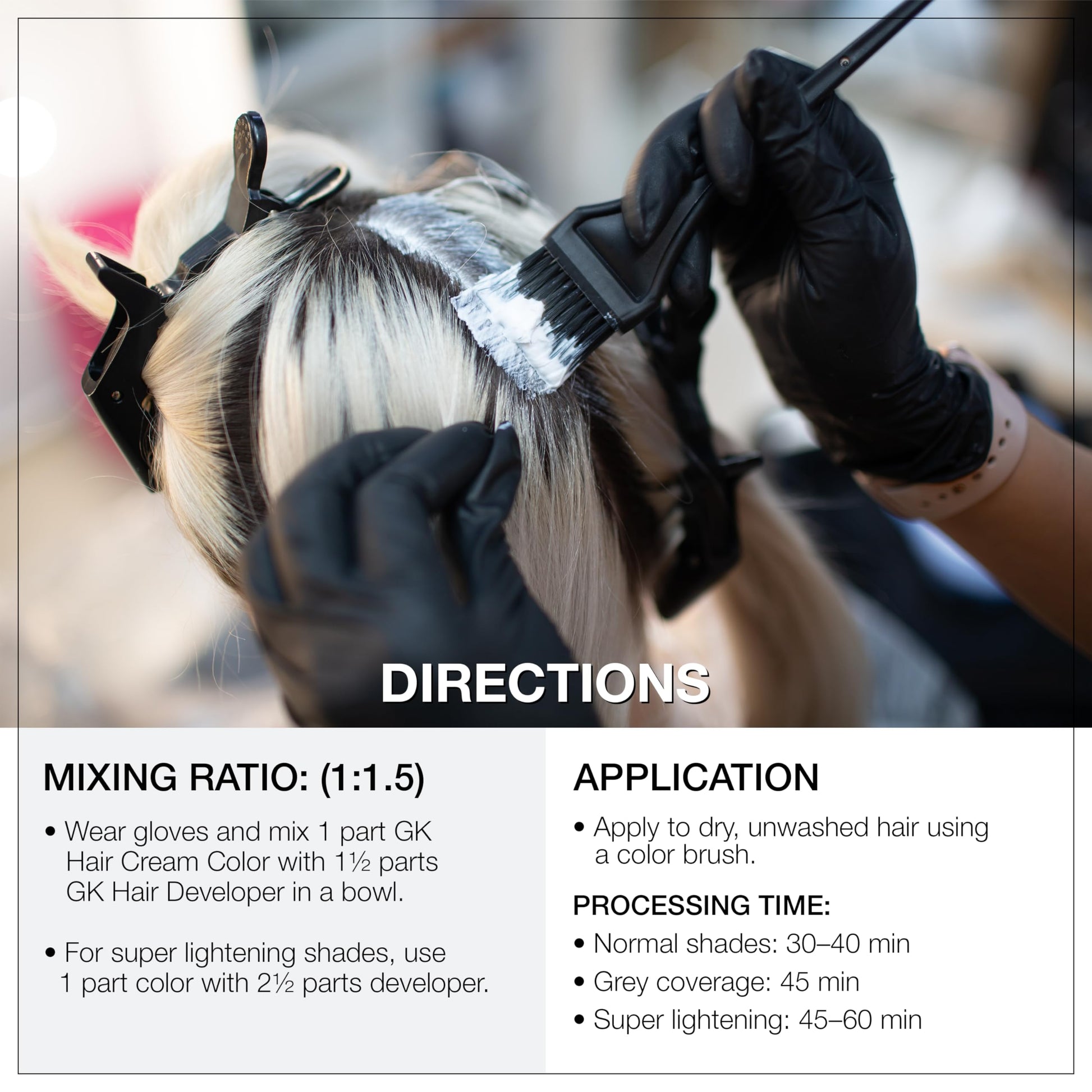 White Smoke GK HAIR Color Cream 10.0 Lightest Platinum Blonde – 100% Grey Coverage | Semi, Demi or Permanent Results | 8–10 Vol Semi | 20-30-40 Vol Permanent – Salon Quality Hair Dye – For Women & Men 3.4 Oz