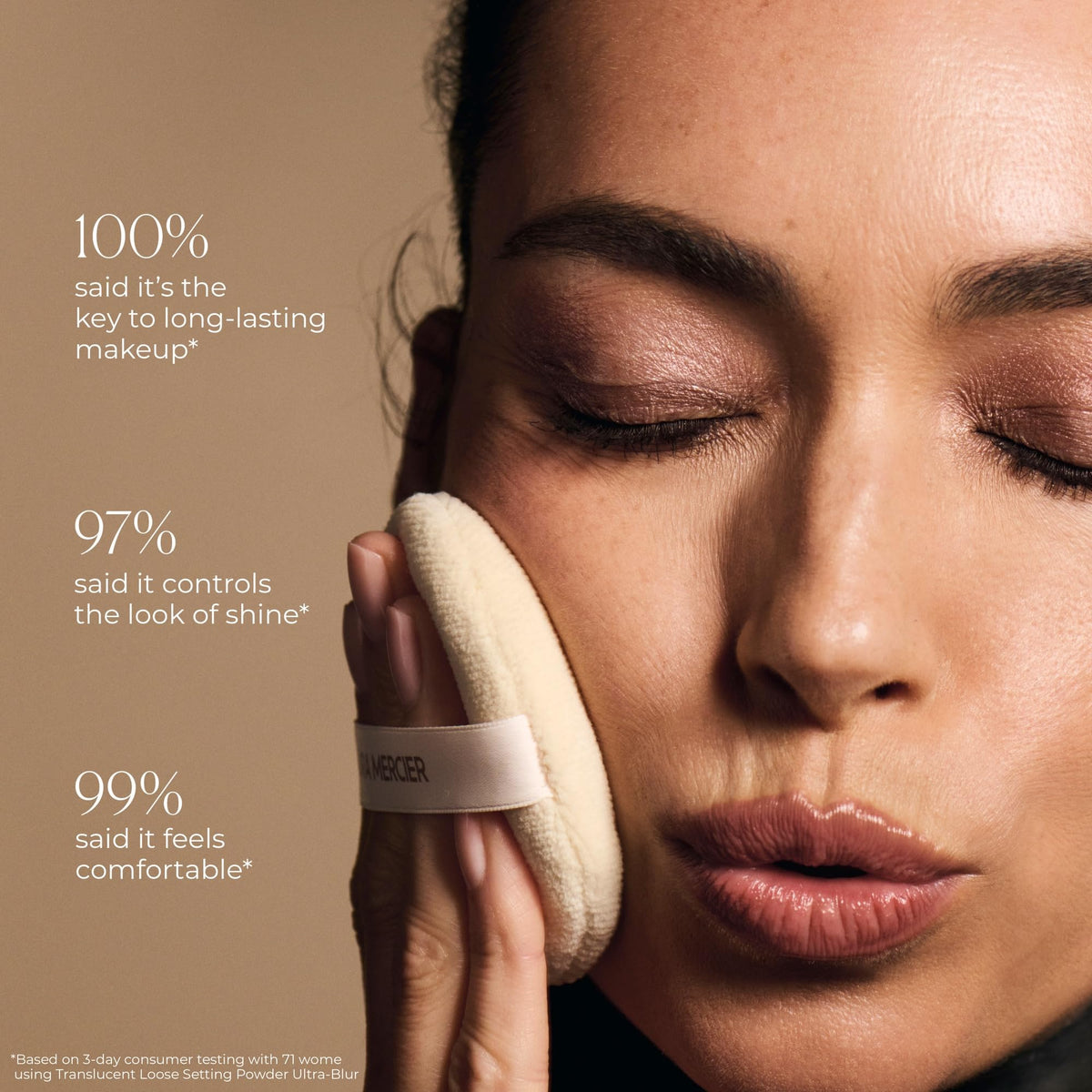 Rosy Brown Laura Mercier Translucent Loose Talc-Free Setting Powder Ultra-Blur (Translucent + Velour Puff, Gift Set)
