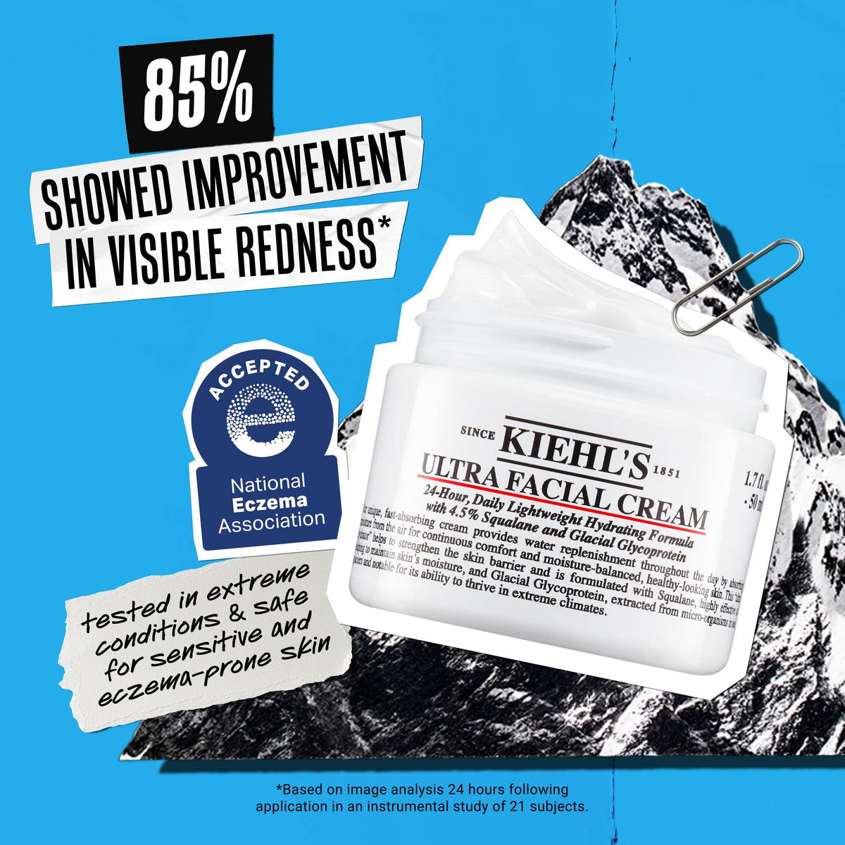 Dodger Blue Kiehl's - Ultra Facial Moisturizer, 24-HR Hydrating Face Cream - 8.4 fl oz