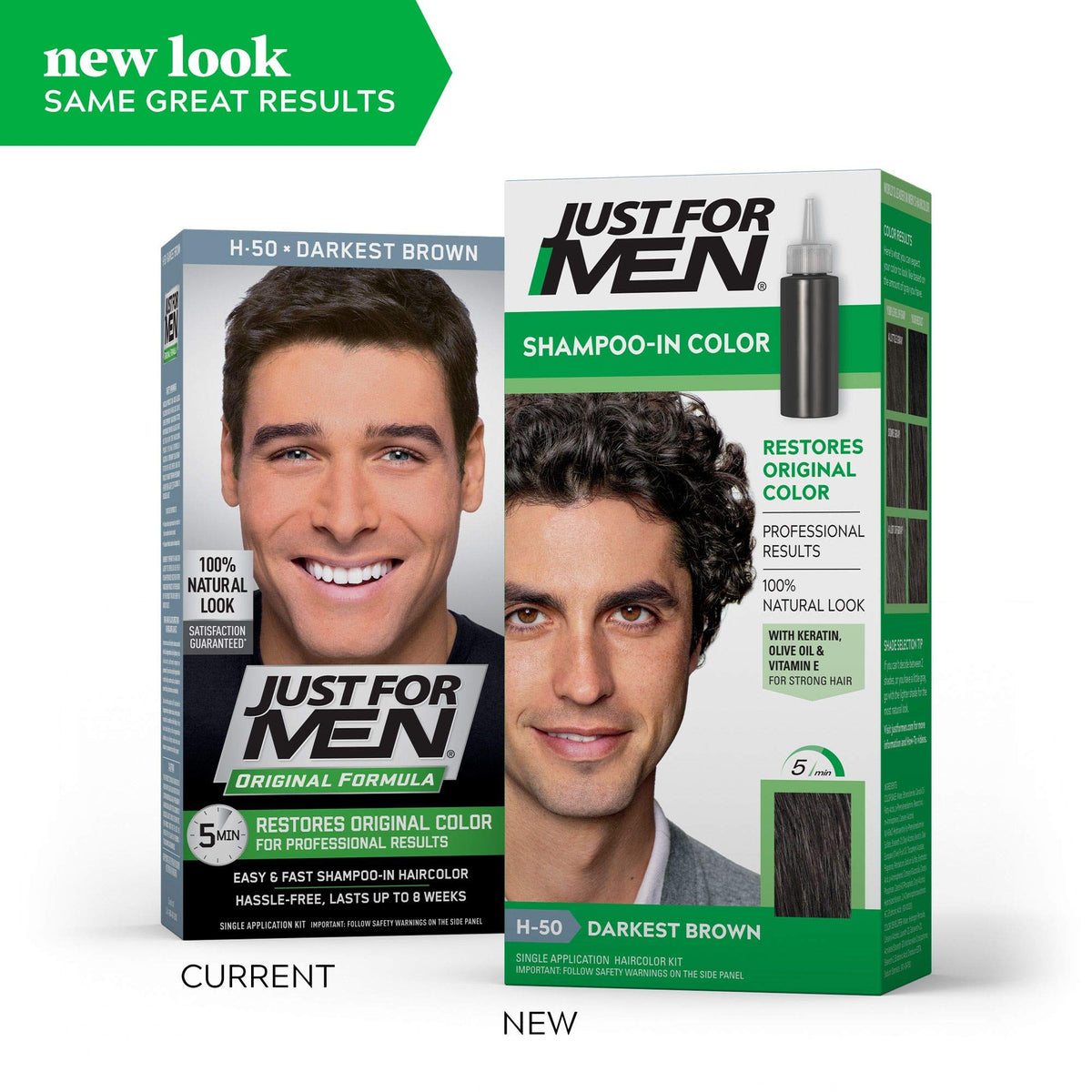 White Smoke JUST FOR MEN Hair Color H-50 Darkest Brown 1 Each (Pack of 8)