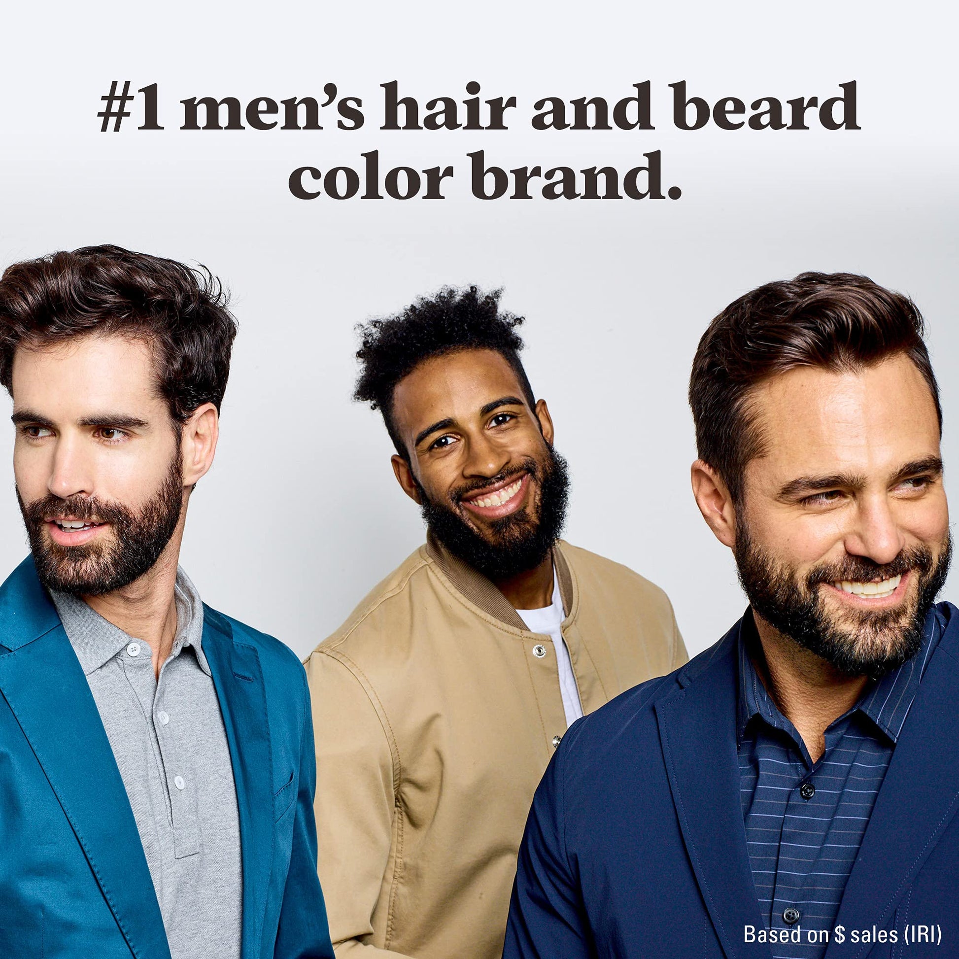 Lavender Just For Men Mustache & Beard, Beard Dye for Men with Brush Included, With Keratin Biotin Aloe and Coconut Oil for Healthy Facial Hair - Dark Brown, M-45, Pack of 3 (Packaging May Vary)