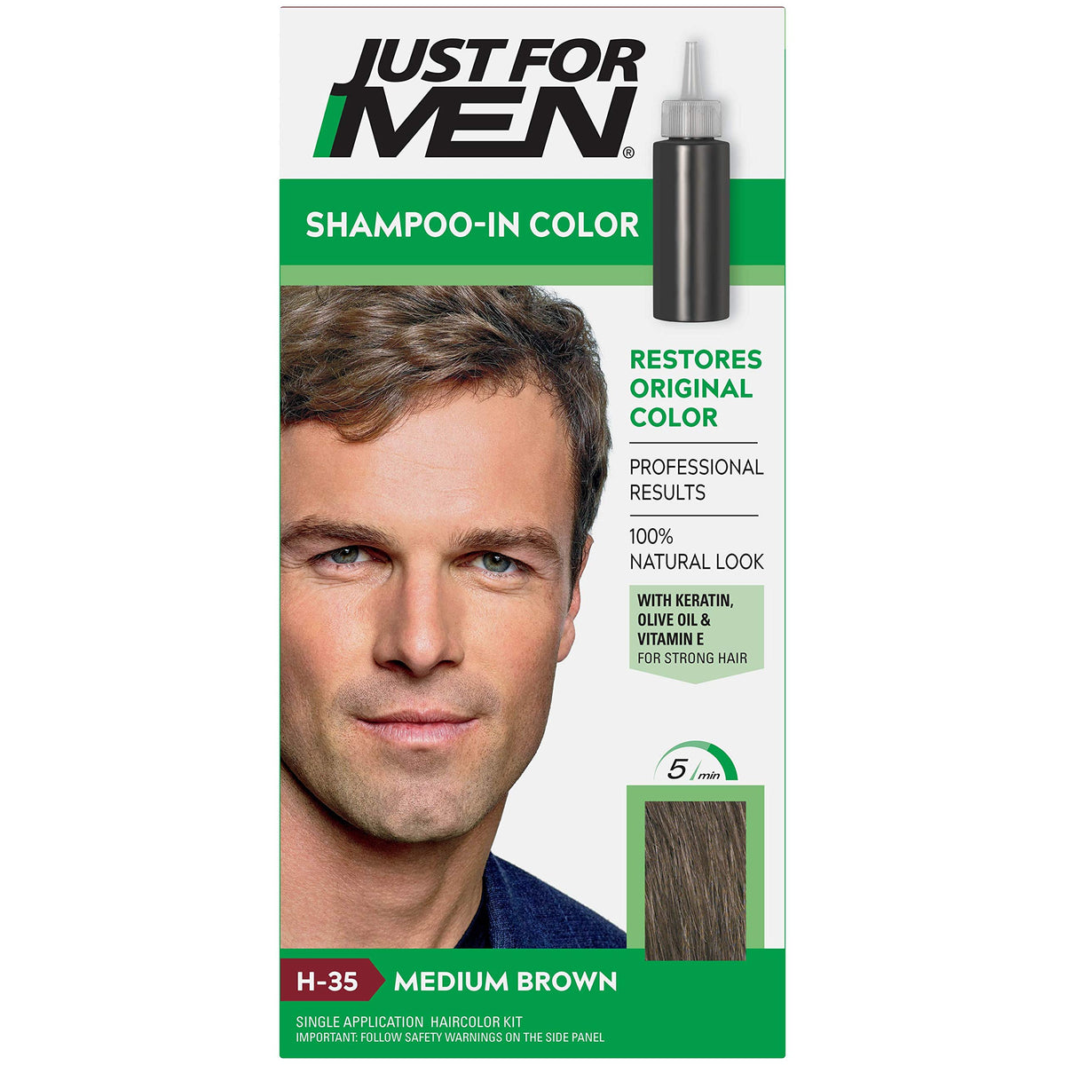 Lavender JUST FOR MEN Hair Color Medium Brown 35, 1 ea (Pack of 8)