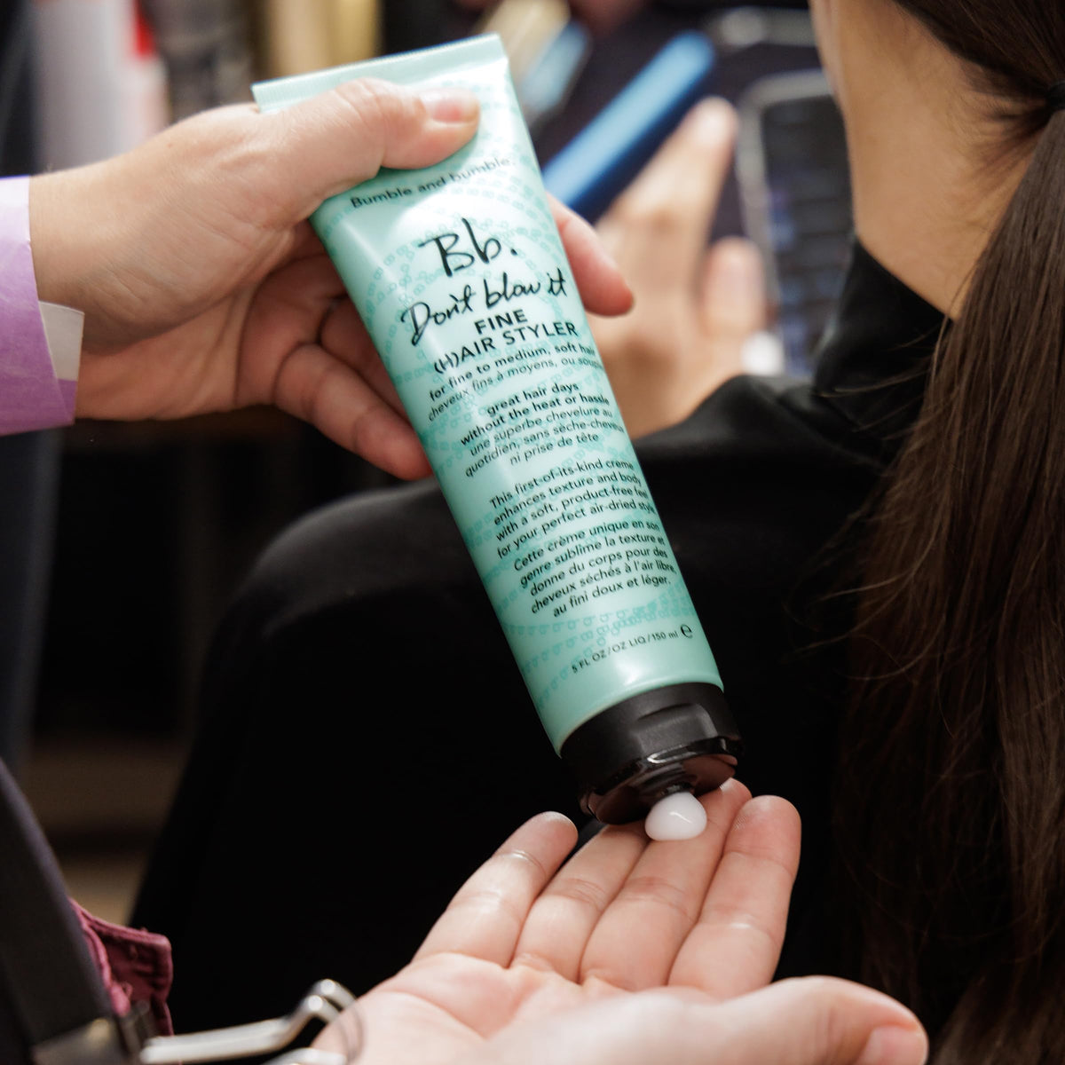 Black Bumble and bumble. Don't Blow It Fine (H) air Styler Air Dry Cream | Styling Cream to Enhance Texture and Body | Adds Hydration and Light Hold |For Fine to Medium Wavy, Straight Hair Types, 5 Fl Oz