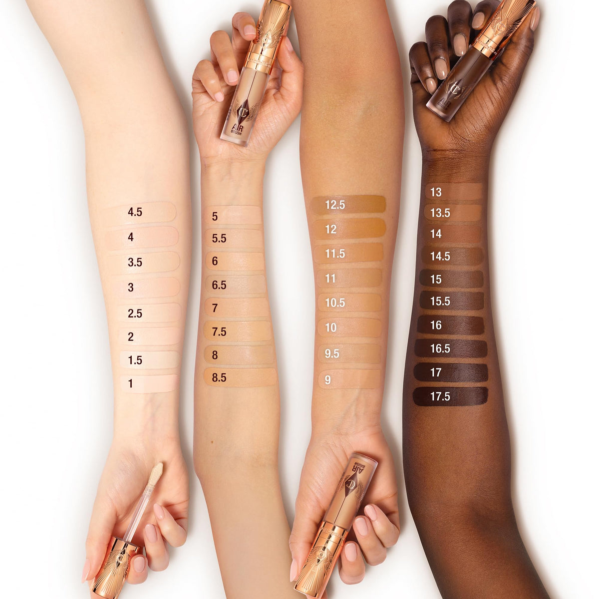 White Smoke Charlotte Tilbury AIRbrush Flawless Blur Concealer - Longwear Concealer for Dark Circles, Blemishes, Redness & More - Hydrating, Crease-Proof & Full Coverage with a Natural Matte Finish