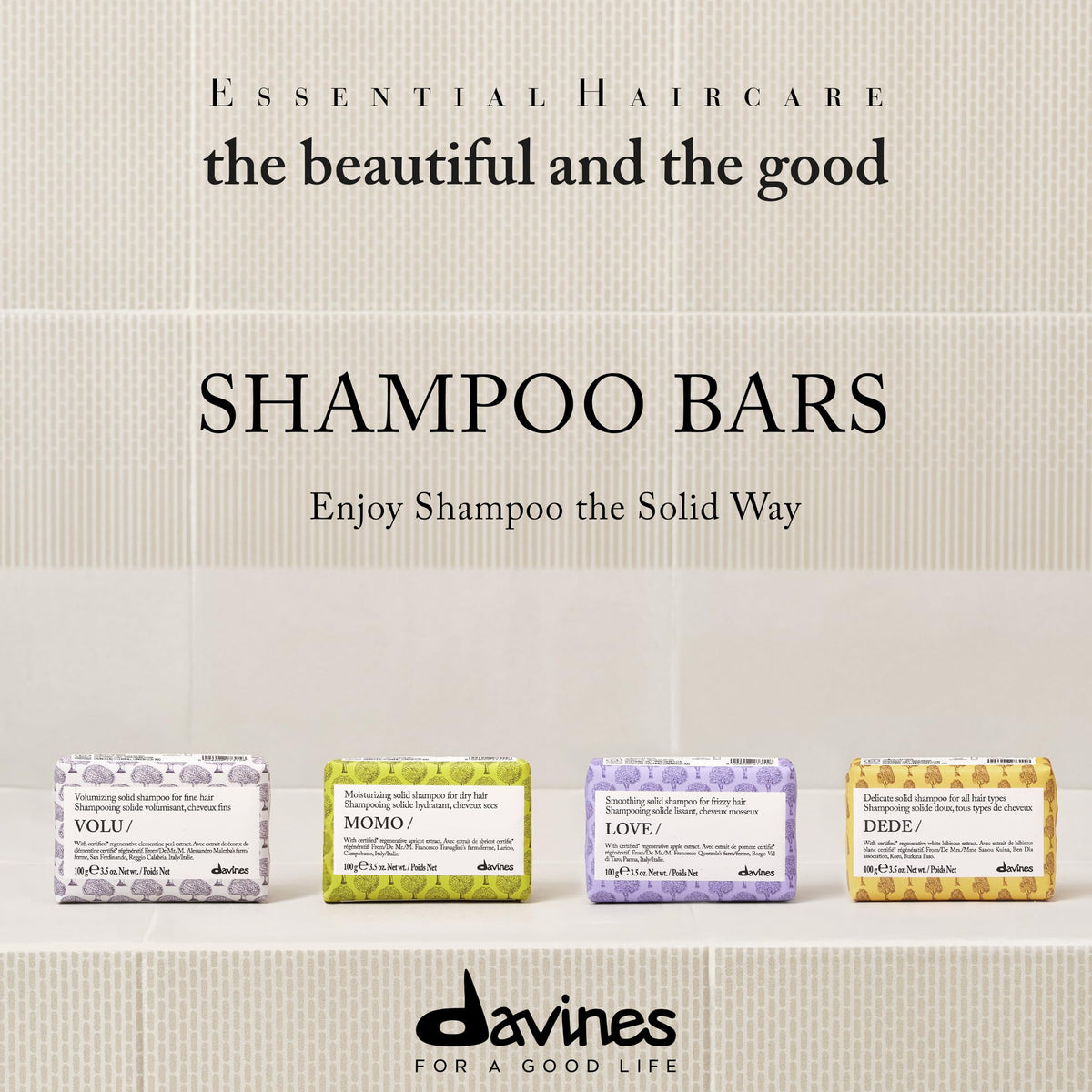 Light Gray Davines DEDE/Solid Shampoo Daily Gentle Softness, Shine For All Hair Types