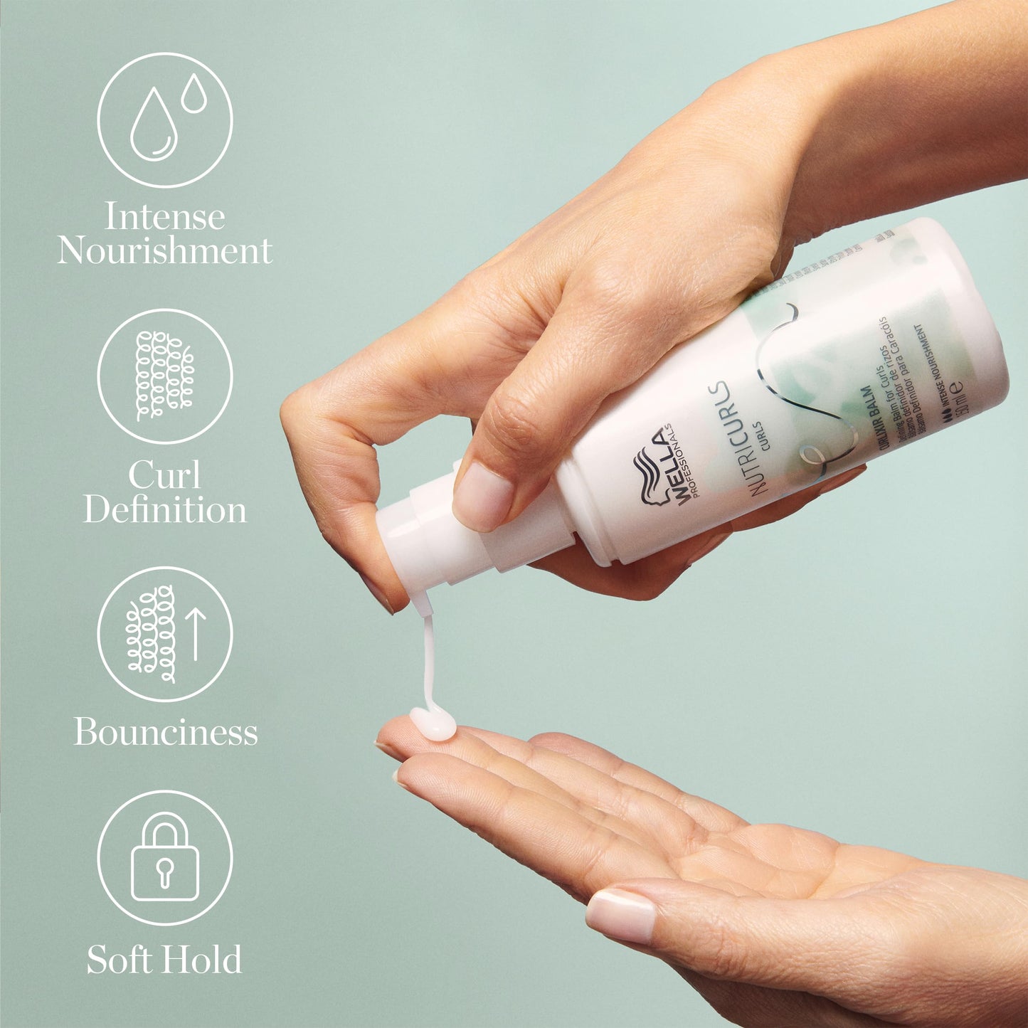 Light Gray Wella Professionals Nutricurls Curlixir Balm | Defining Leave-in Cream for Curls | Intense Nourishment | Soft Hold & 24H Curl Definition | 5.07 Fl Oz