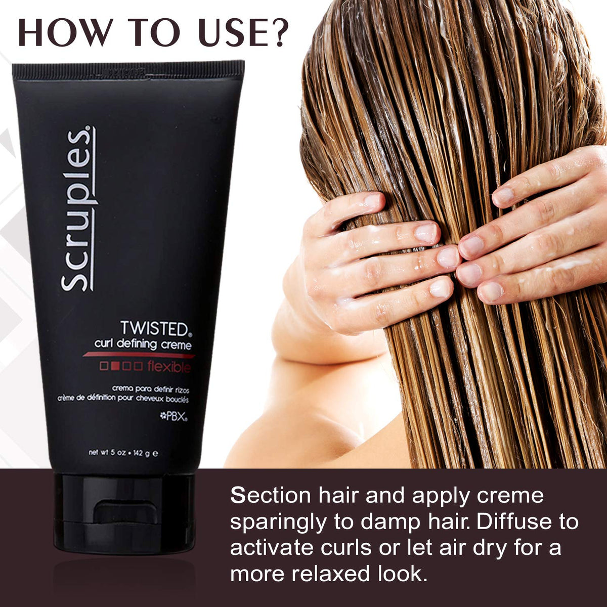White Smoke Scruples Twisted Curl Cream - Conditioning & Styling Hair Cream - Curly Hair Products for Women & Men - Helps Define & Control Frizz - Dries Without Stiffness or Crunch (5 Fl oz)