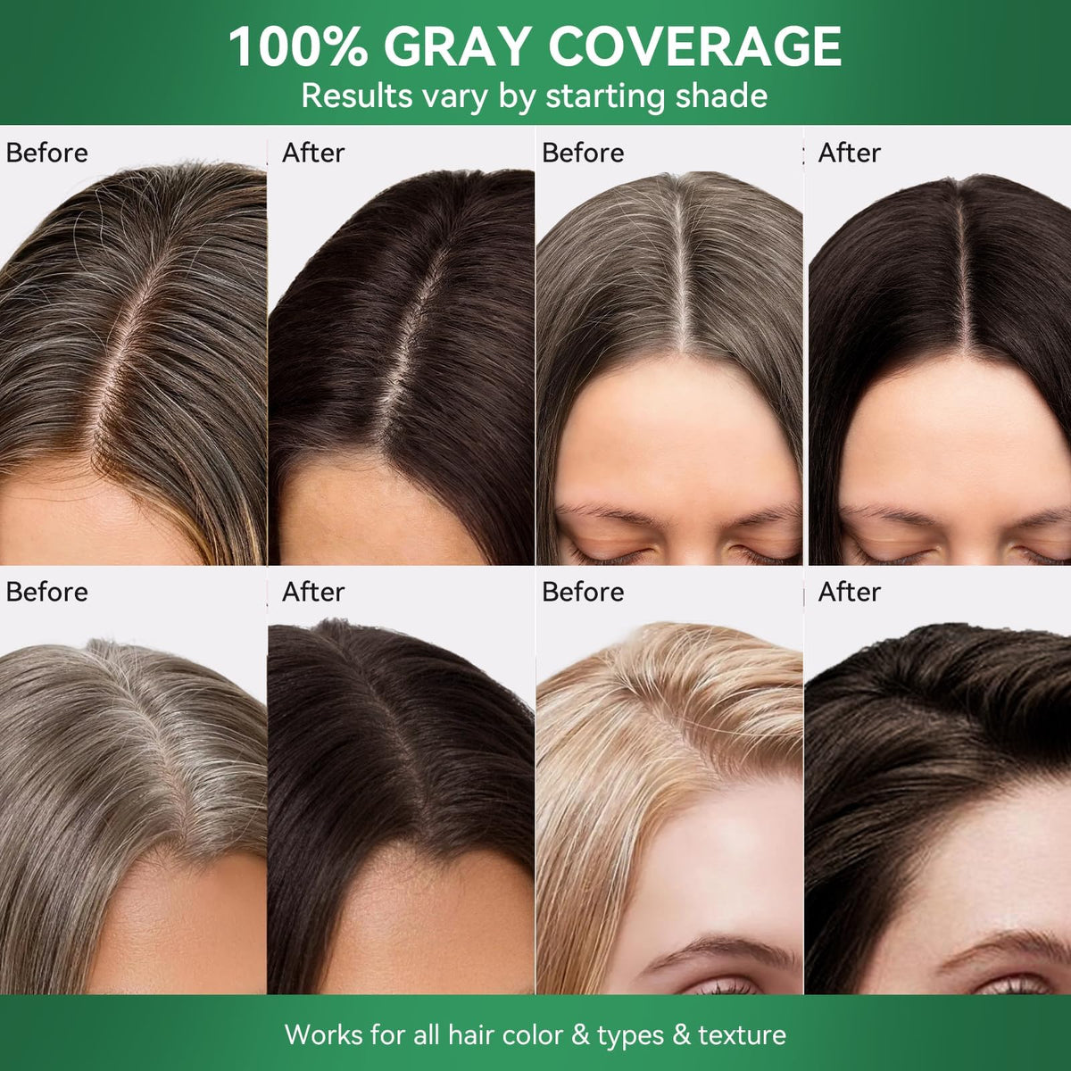 White Smoke Limer Dark Brown Hair Dye Shampoo – 3-in-1 Hair Color Shampoo with 6 Herbal Extracts, 100% Gray Coverage, Non-Damaging, Long Lasting for 6-8 Weeks, Easy At-Home Use for Women & Men, 460ml