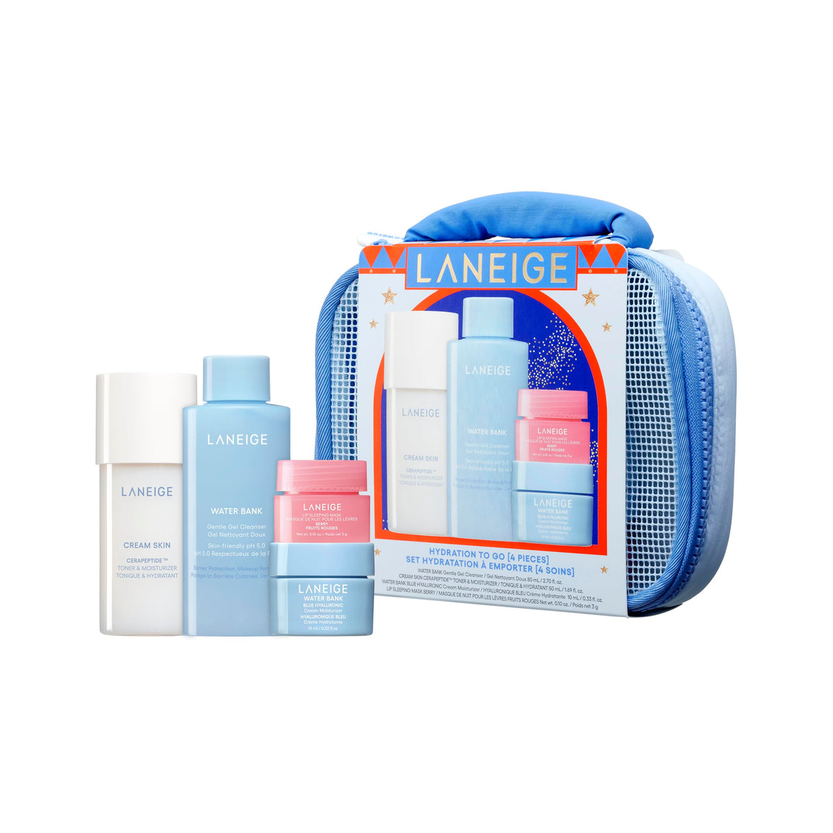White Smoke LANEIGE Midnight Minis: Limited-Edition Holiday Lip Care Gift Set for Day & Night Hydration