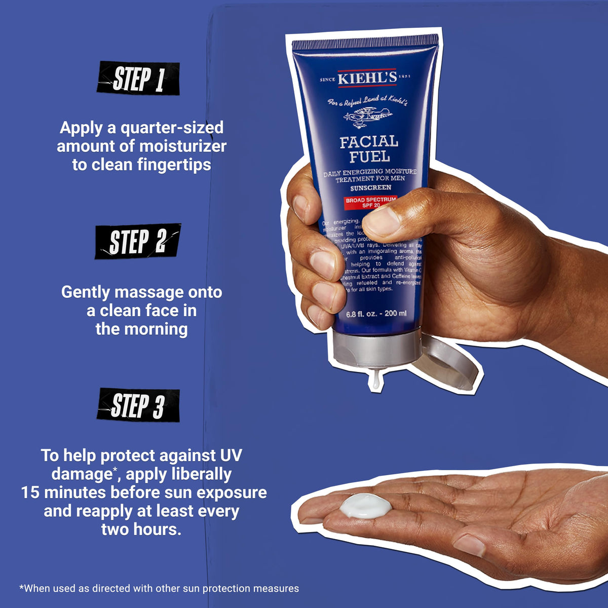 Dark Slate Blue Kiehl's - Facial Fuel Men's Energizing Moisturizer with SPF 20