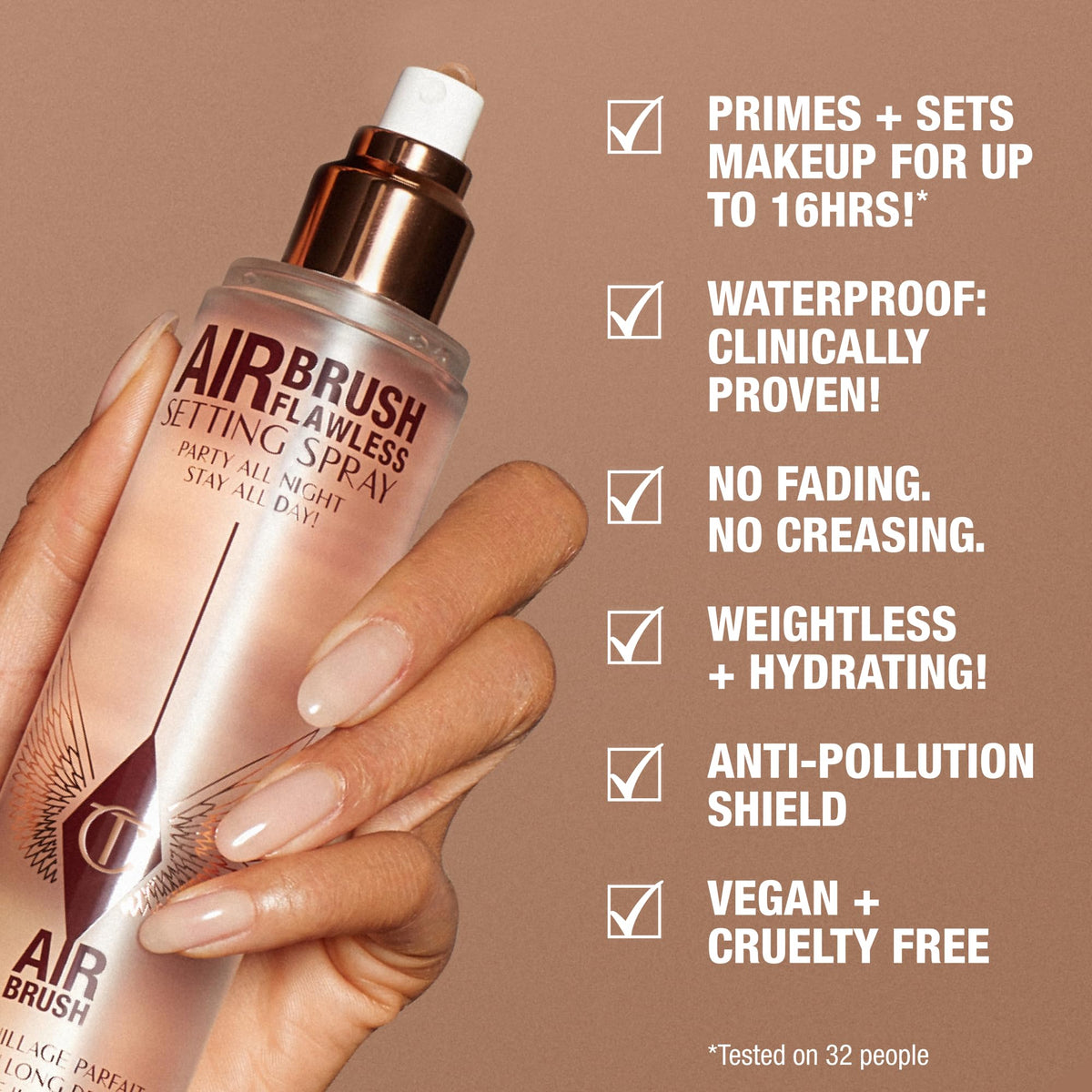 Rosy Brown Charlotte Tilbury Airbrush Flawless Setting Spray - Hydrating & Waterproof