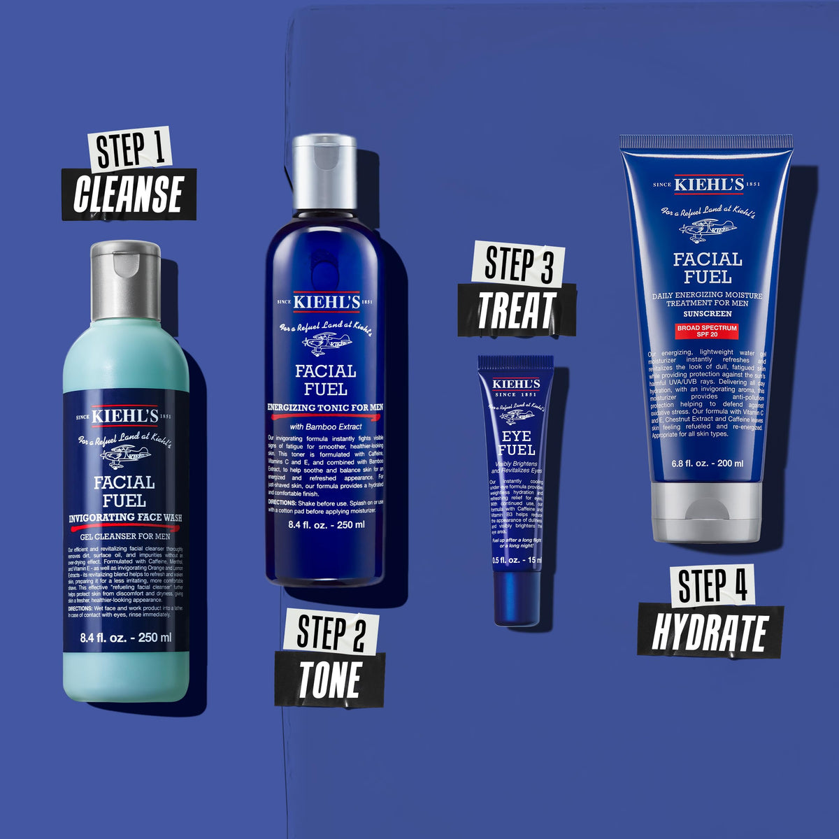 Dark Slate Blue Kiehl's - Facial Fuel Men's Energizing Moisturizer with SPF 20