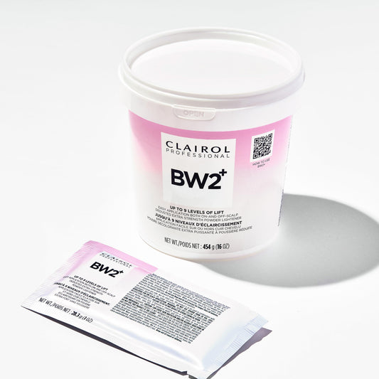White Smoke Clairol Professional BW2+ Dedusted Extra Strength Powder Lightener for Hair Highlights, 1 oz.