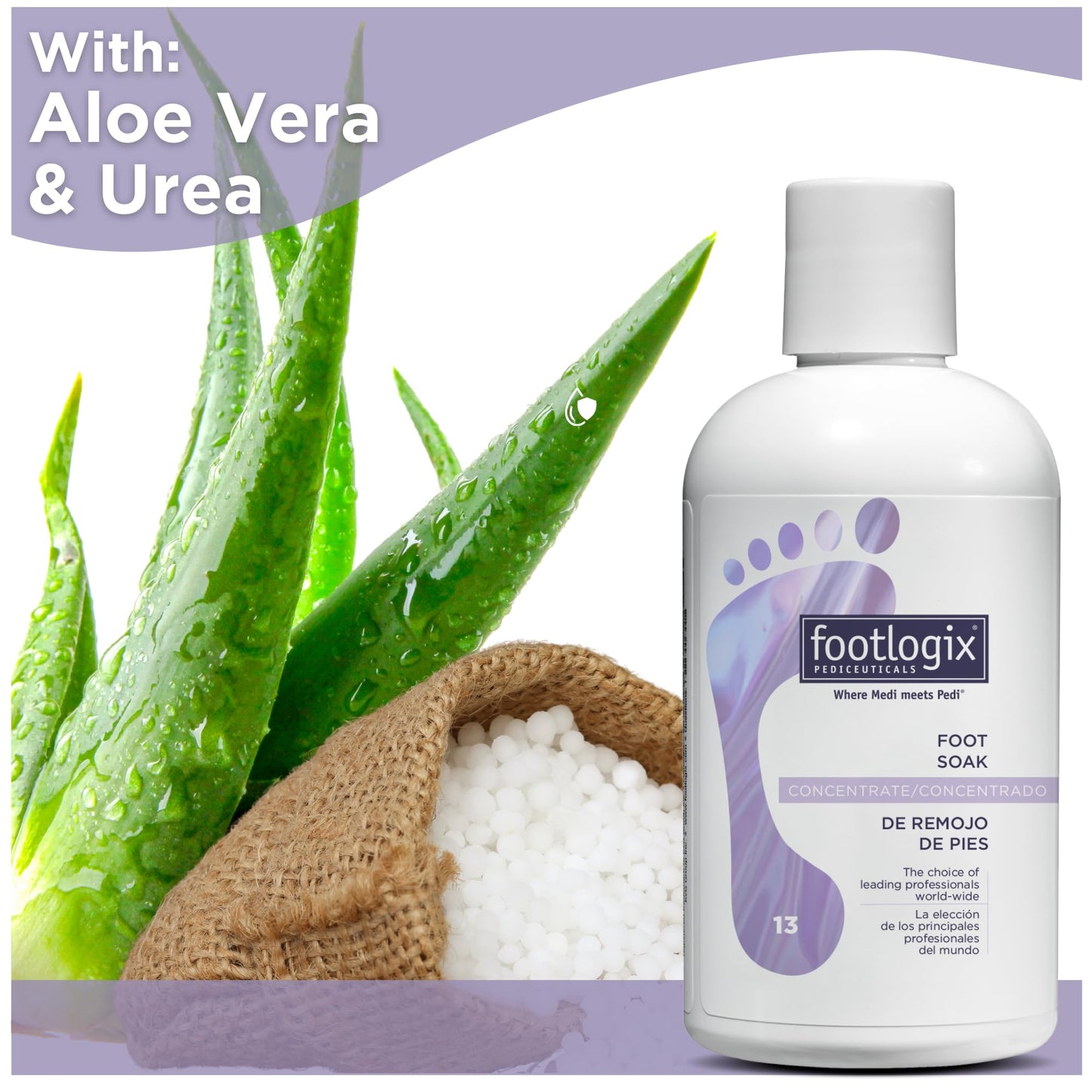 White Smoke FOOTLOGIX Foot Soak Concentrate, 8.45 oz - Gentle Cleansing, Foot Bath Soak, Soften Dry Feet and Calluses