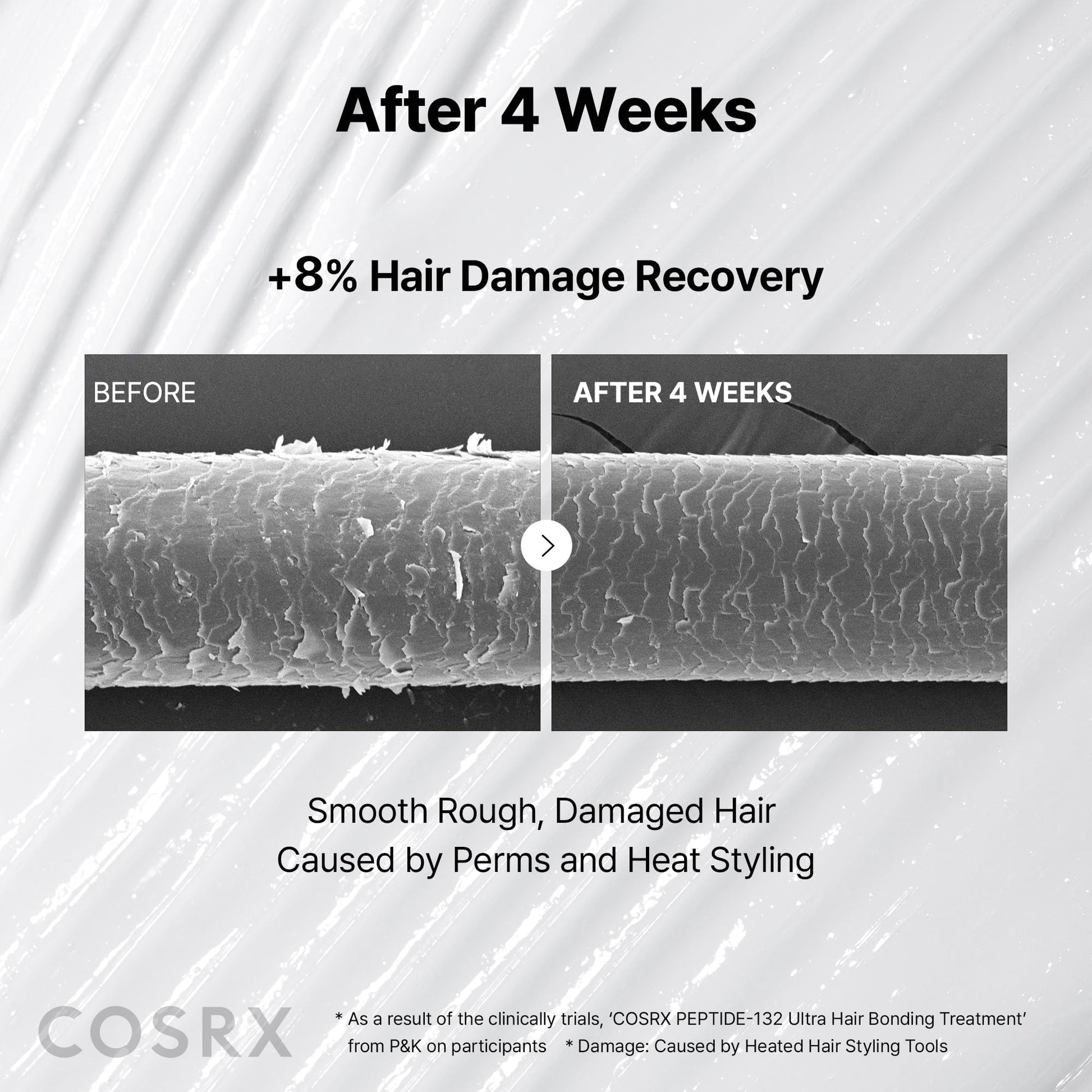Lavender COSRX PEPTIDE 132 Hair Bonding Repair Treatment - Deep Conditioner Hair Mask for Damaged, Dry Hair, Repairs Breakage & Split Ends, For All Hair Types – 8.11 fl oz