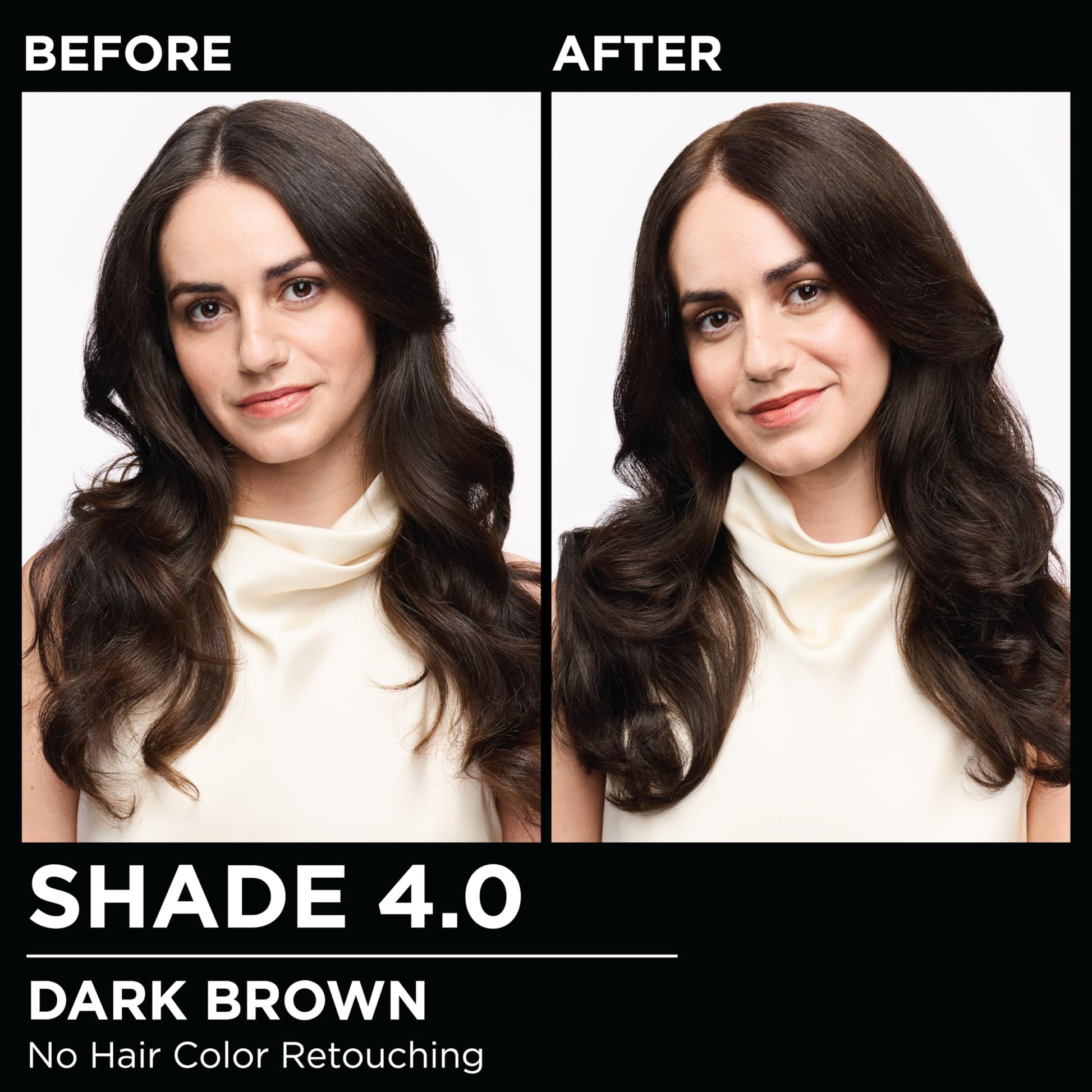 Black Garnier Olia Hair Color, Ammonia-Free Permanent Hair Dye, Oil-Powered Formula for 100% Gray Coverage and 3x Shinier Hair, Vegan & Cruelty Free, 4.0 Dark Brown, 2 Count