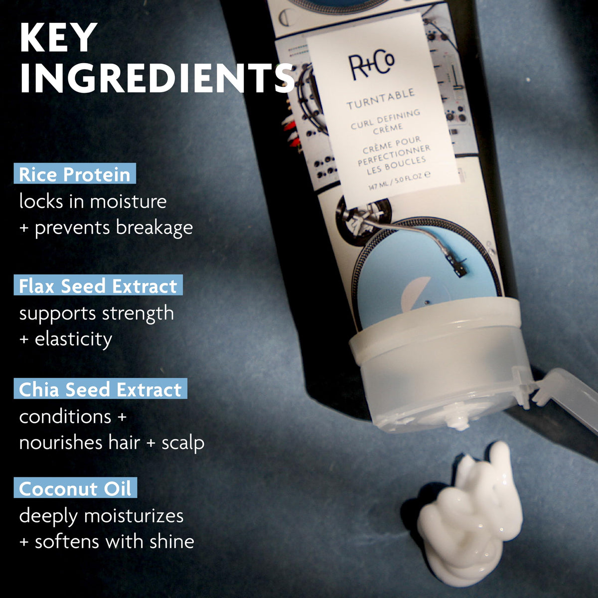 Black R+Co TURNTABLE Curl Defining Cream