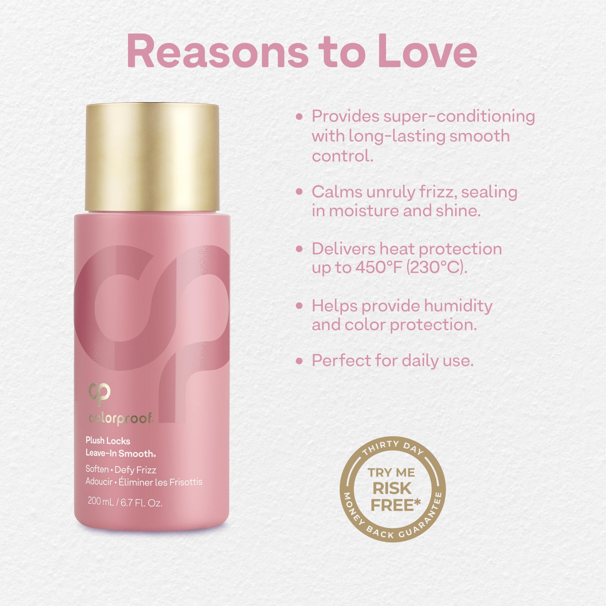 Lavender Plush Locks Leave-in Smooth, Anti- Frizz Smoothing Lotion, Protects & Reduces Blow Dry Time, Controls Frizz & Adds Shine, Sulfate-Free, Vegan, 6.7fl oz