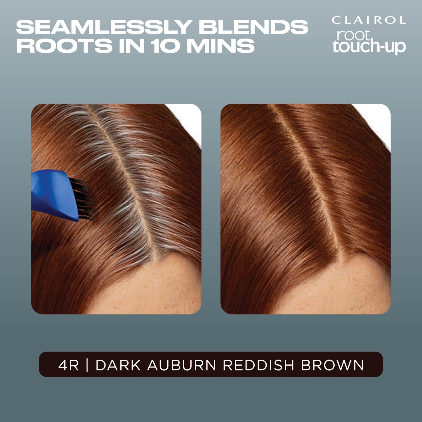 Dim Gray Clairol Root Touch-Up by Nice'n Easy Permanent Hair Dye, 4R Dark Auburn/Reddish Brown Hair Color| 100% Gray Coverage | Easy Brush Application | Matches Professional Salon Shades | Pack of 2