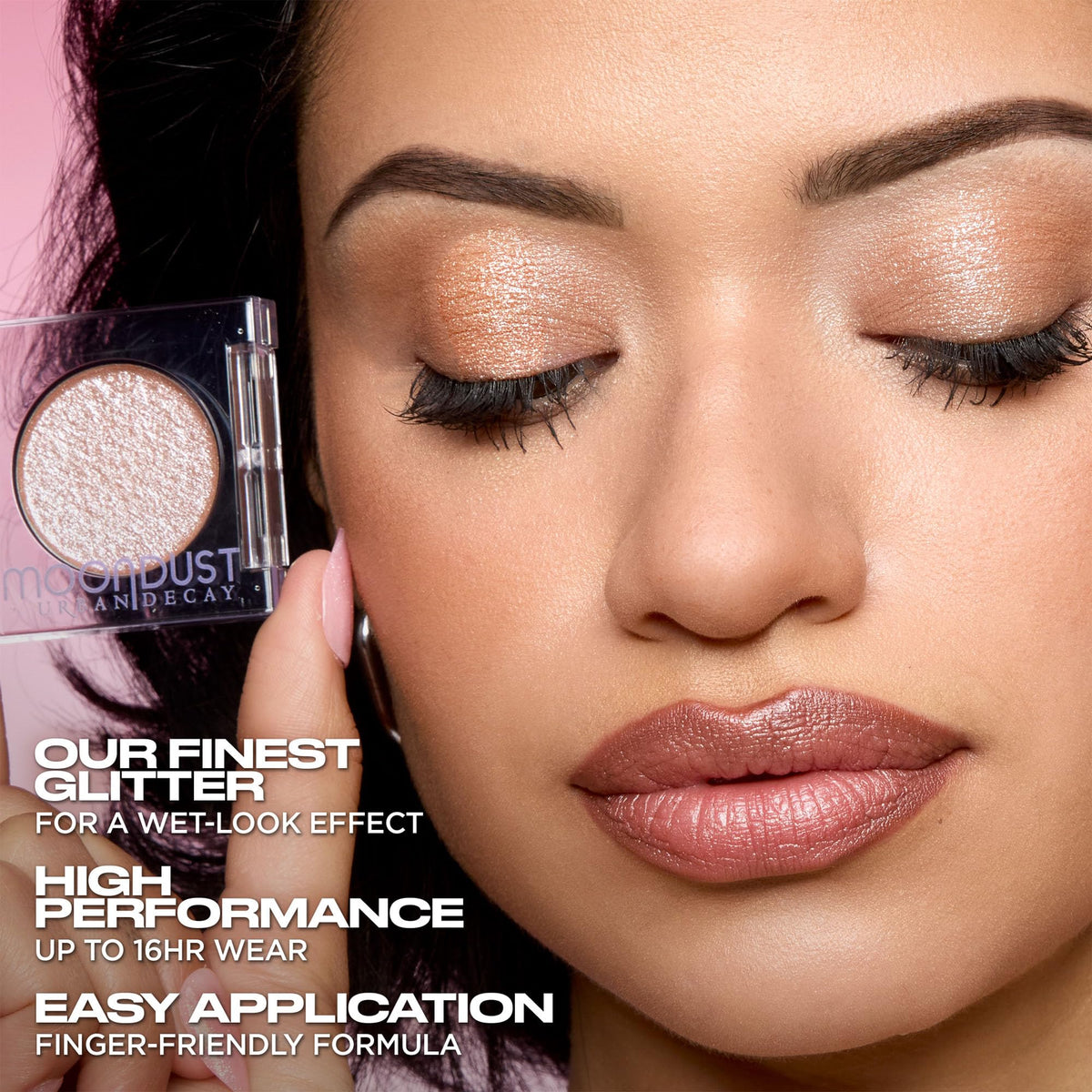 Black Urban Decay 24/7 Moondust Brown Eyeshadow with Micro-Pearls (Diamond Dog)