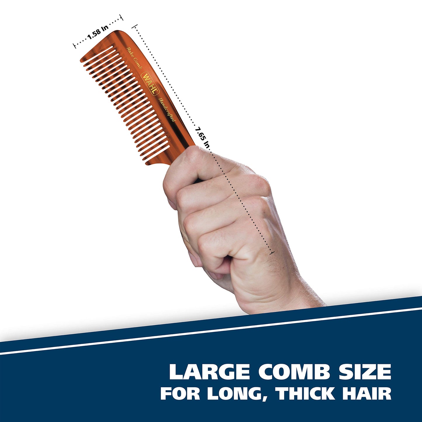 White Smoke Wahl av2022-Wahl Clipper-comb for mens grooming handcrafted hand cut with cellulose acetate smooth rounded tapered teeth model-63b16a13