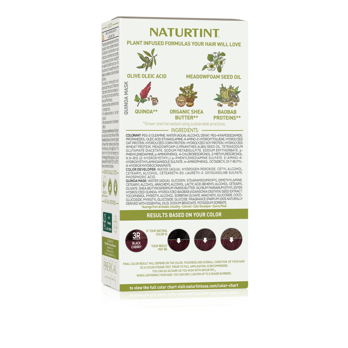 Seashell Naturtint 3R Black Cherry Permanent Hair Color (Pack of 1), Ammonia Free, Vegan, Cruelty Free, up to 100% Gray Coverage, Long Lasting Results (Packaging may vary)
