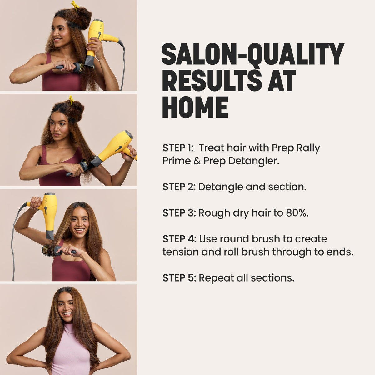 Misty Rose Drybar Buttercup Ionic Blow Dryer With 2 Concentrator Nozzles
