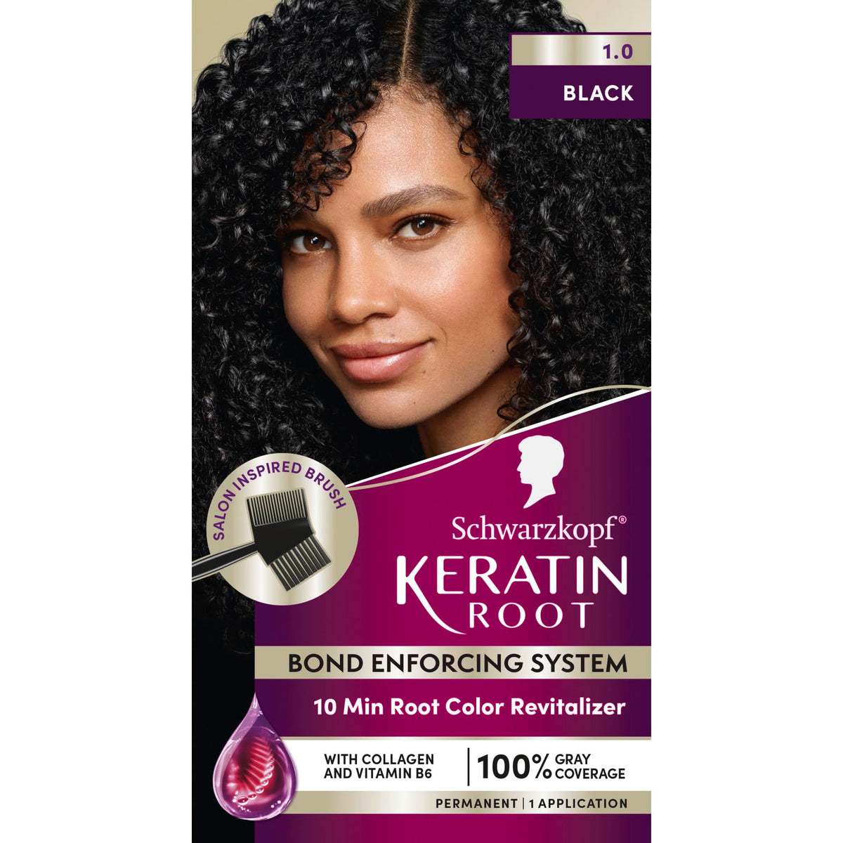 Black Schwarzkopf® Keratin Root 1.0 Black Permanent Root Hair Dye