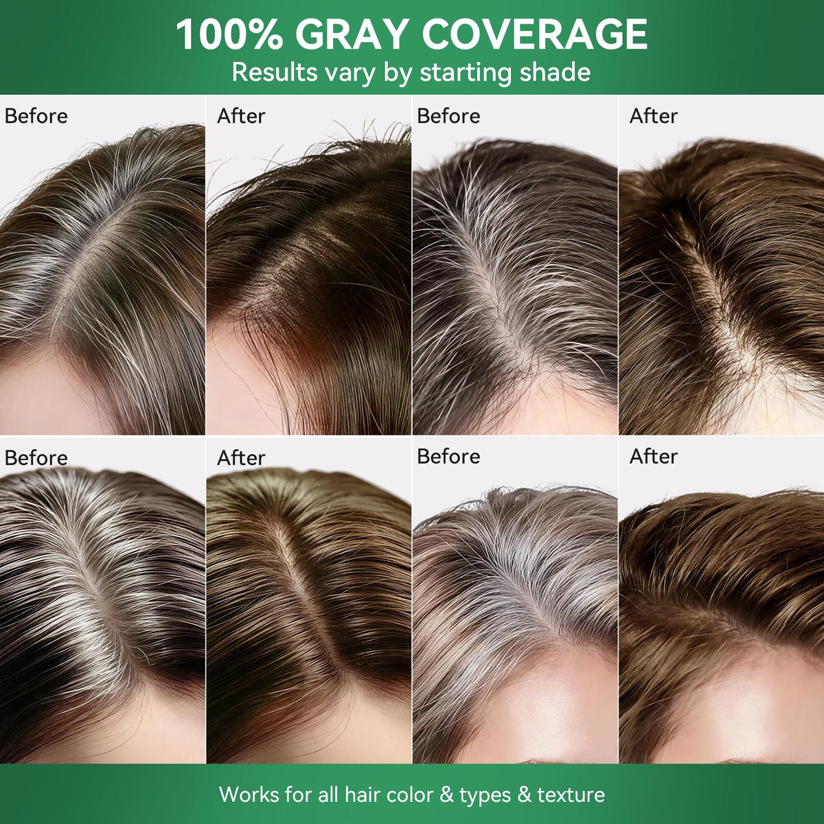 Dark Slate Gray Limer Chocolate Brown Hair Dye Shampoo, 3 in 1 Color Shampoo for Women Men
