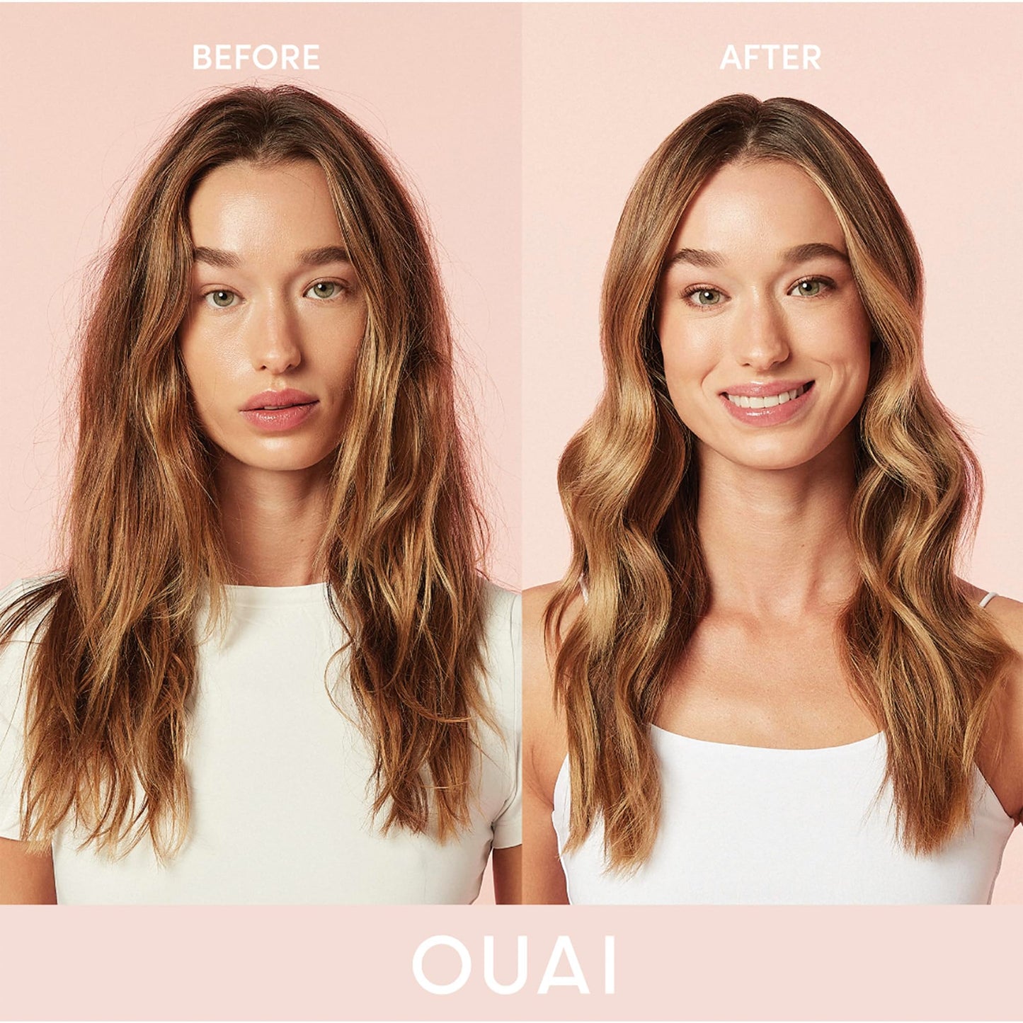 Bisque OUAI Anti Frizz Cream - Moisturizing Hair Cream with Frizz Control & Heat Protection - Provides Lasting Hydration with Jackfruit & Beetroot Extract - Paraben, Phthalate & Sulfate Free (6 oz)