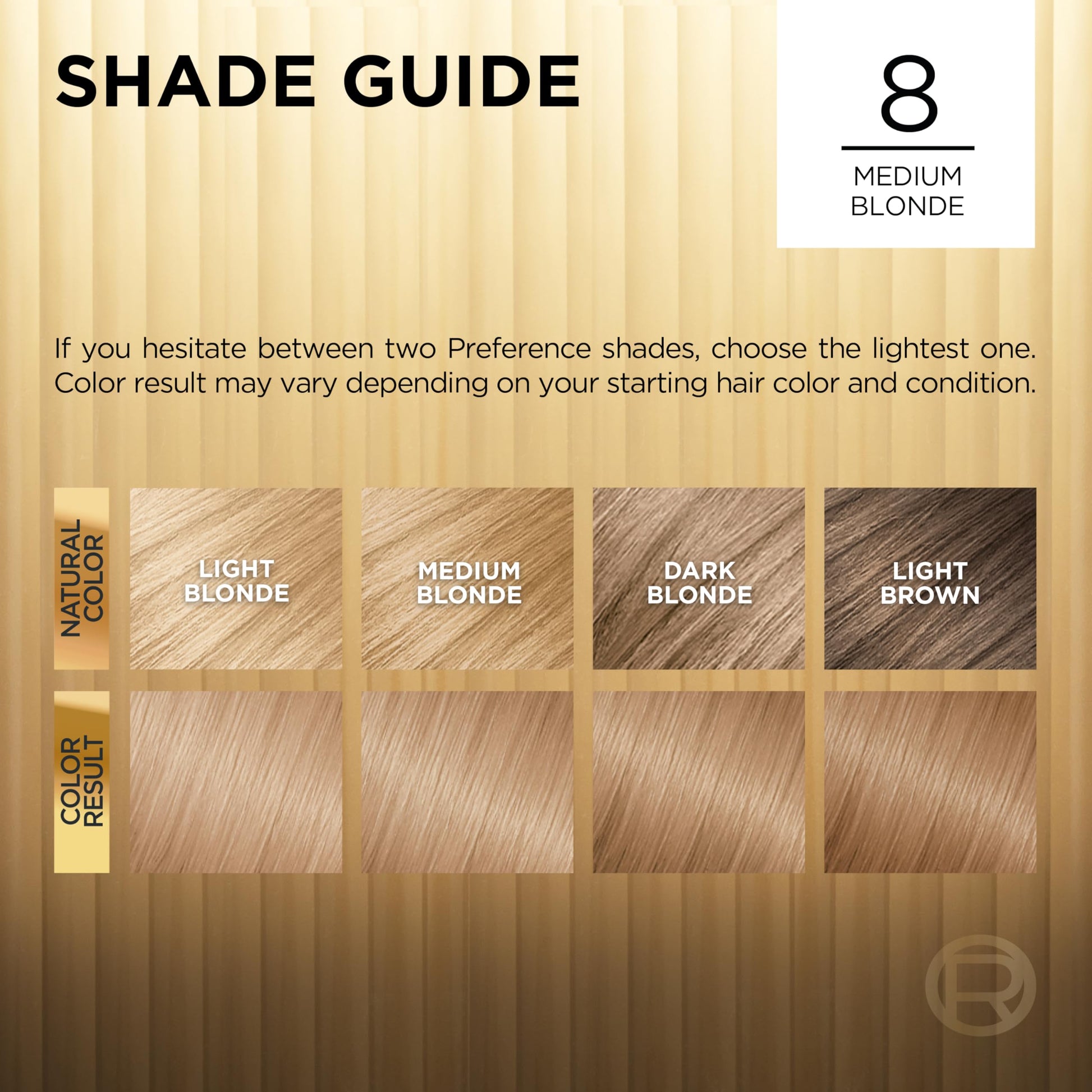 Tan L'Oreal Paris Superior Preference Fade-Defying + Shine Permanent Hair Color, 8 Medium Blonde, Pack of 1, Hair Dye