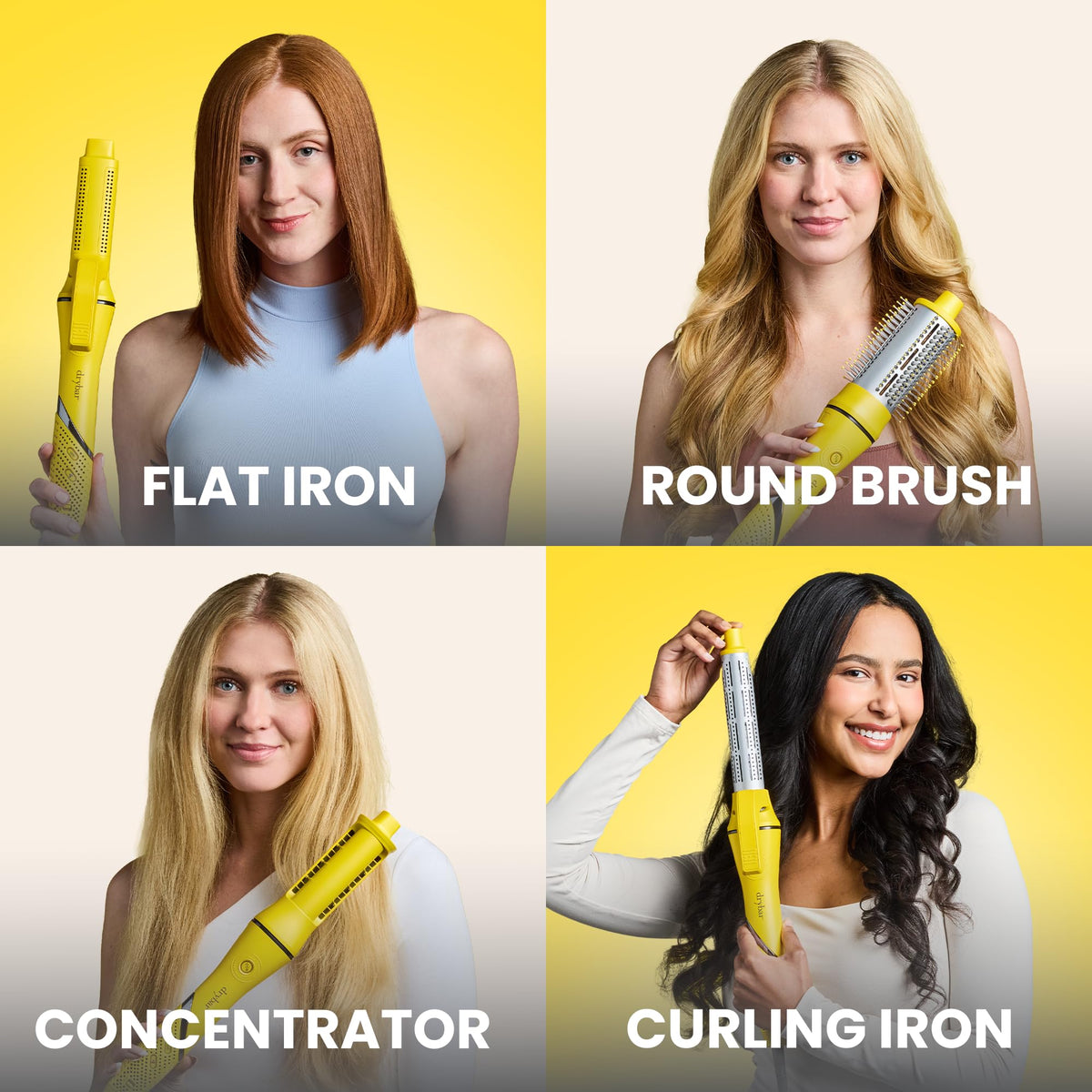 Seashell Drybar All-Inclusive Multi-Styler, Wet-to-Dry Hair Tool, 4 Attachments