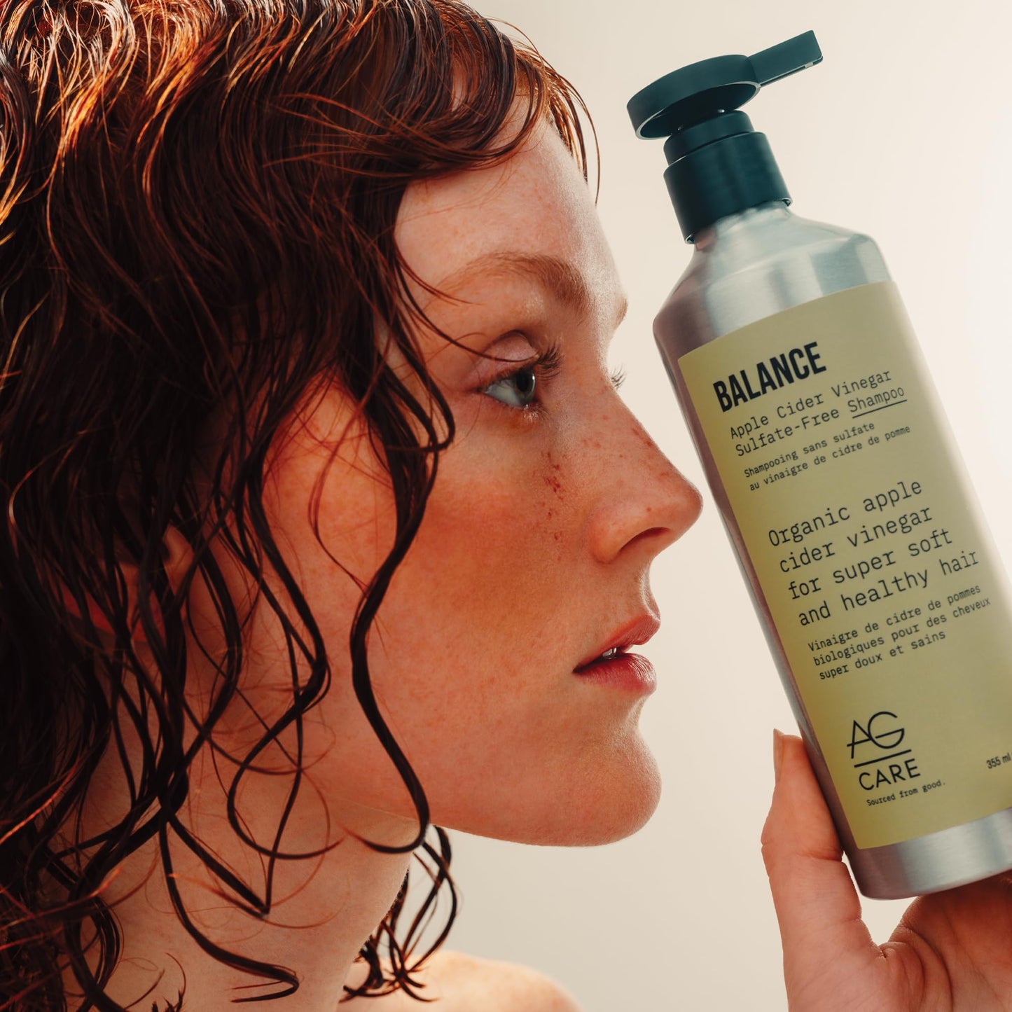 Black AG Hair Balance Apple Cider Vinegar Sulfate-Free Shampoo, 12 Fl Oz