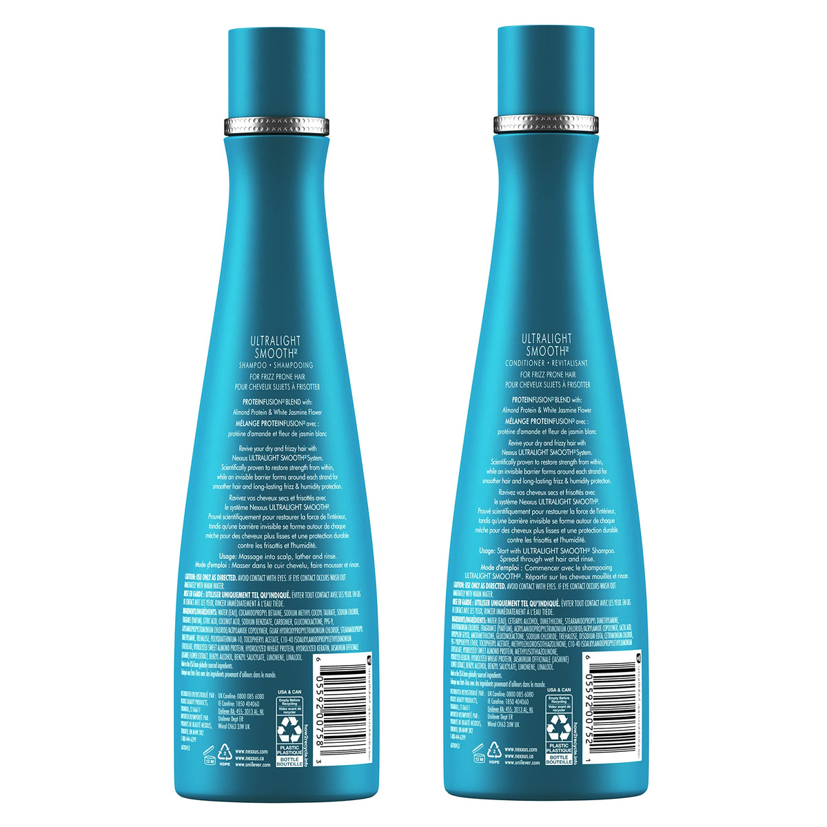 White Smoke Nexxus Ultralight Weightless Shampoo & Conditioner for Dry, Frizzy Hair - Smooth Treatment to Block Out Frizz, 13.5 oz (Pack of 2)
