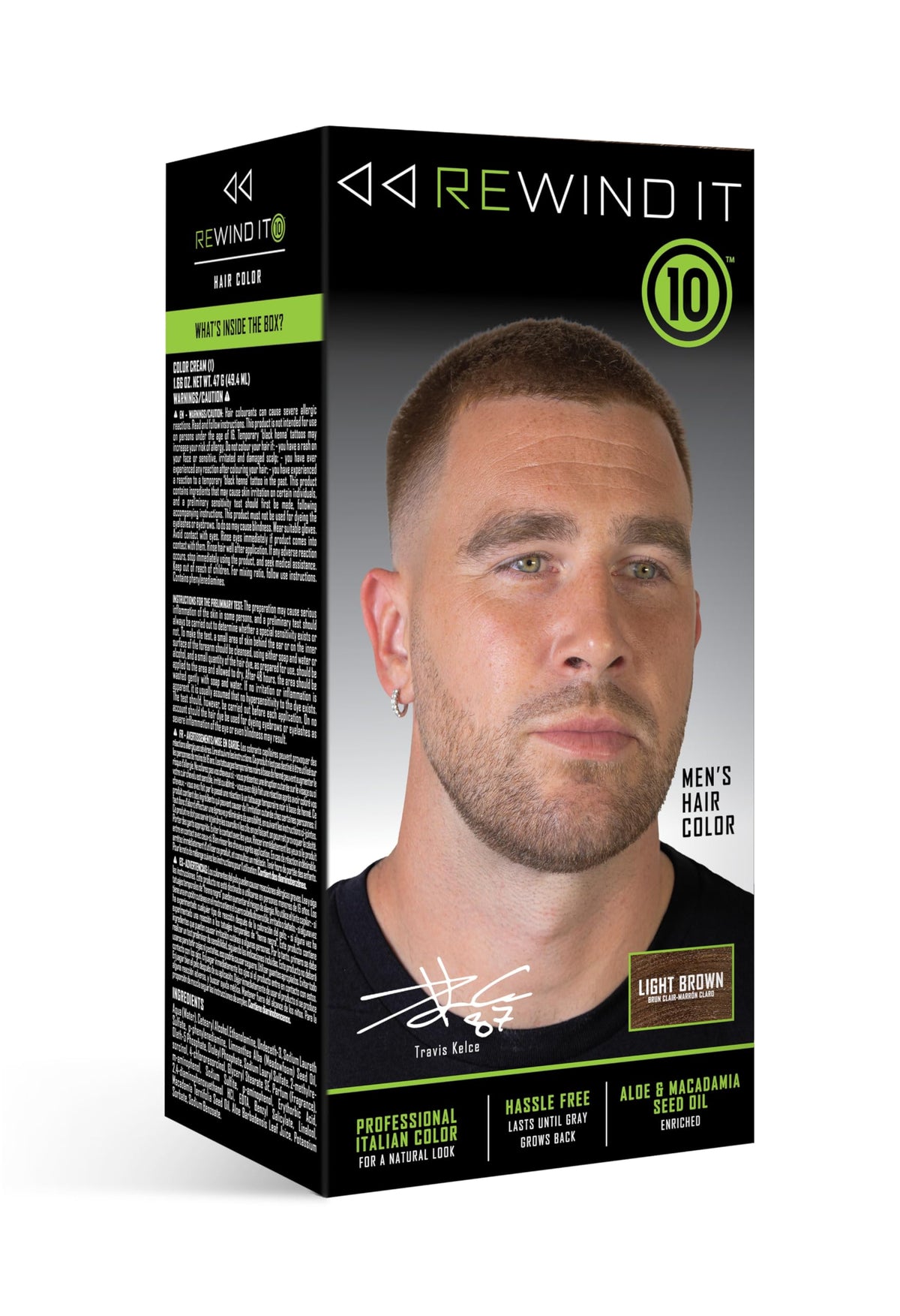 Black REWIND IT 10 Light Brown Men's Hair Color