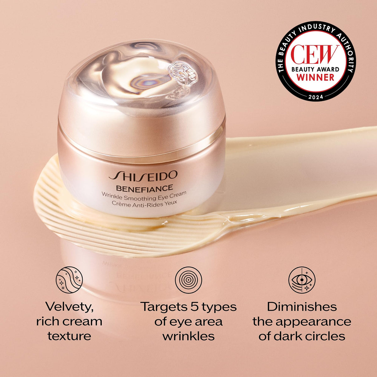 Tan Shiseido Active Sun Protection Set - Benefiance Wrinkle Smoothing Eye Cream (5mL), Ultimate Sun Protector Lotion SPF 60+ (150mL) & Perfect Cleansing Oil (40mL) - $83 Value