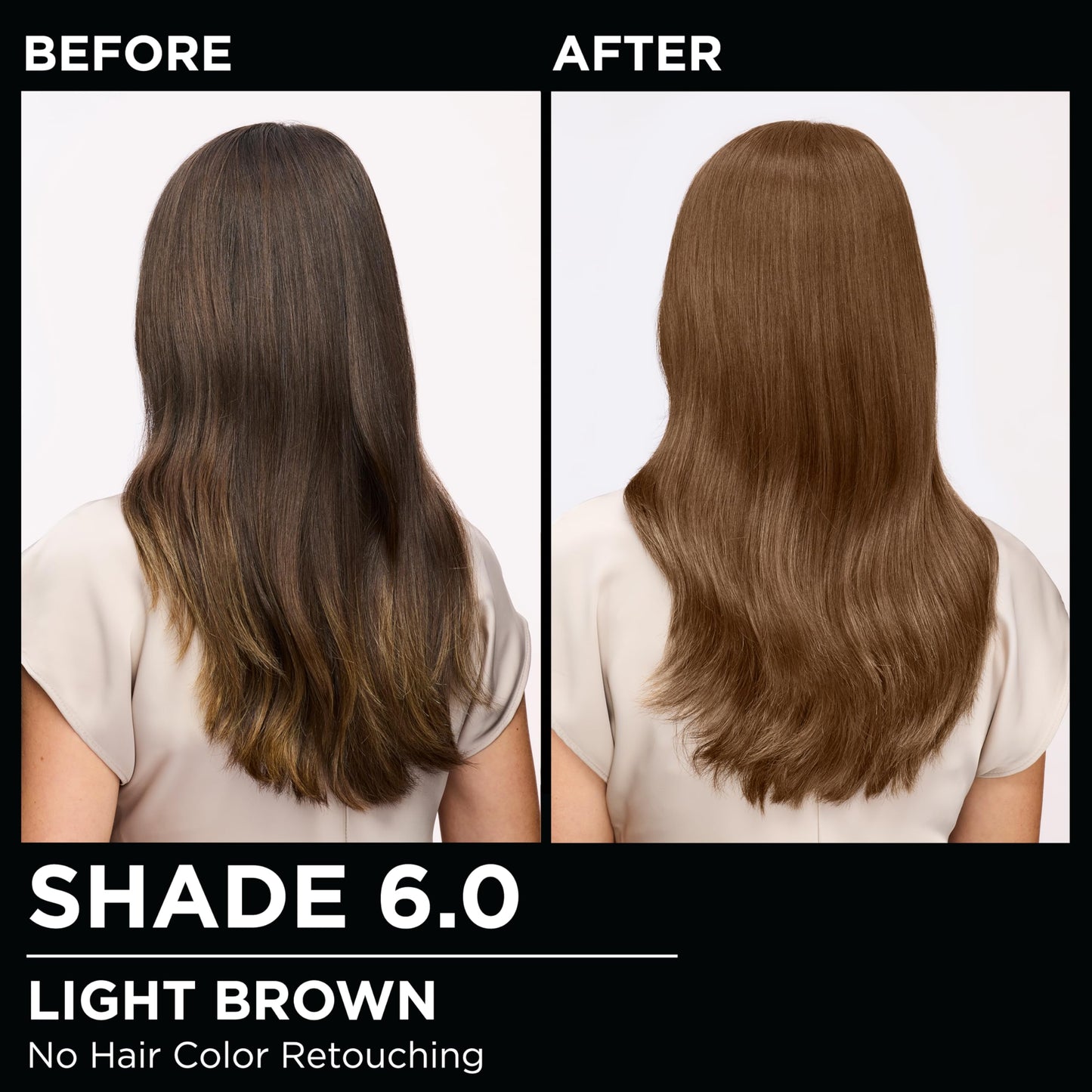 Black Garnier Olia Hair Color, Ammonia-Free Permanent Hair Dye, Oil-Powered Formula for 100% Gray Coverage and 3x Shinier Hair, Vegan & Cruelty Free, 6.0 Light Brown, 1 Count