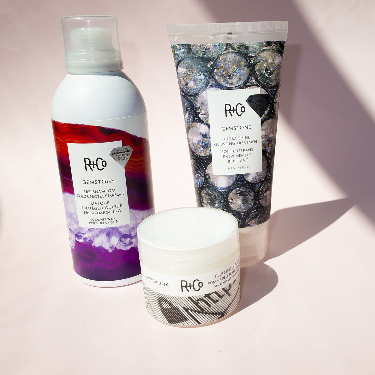 Misty Rose R+Co GEMSTONE Pre-Shampoo Color Protect Masque 2 Pack