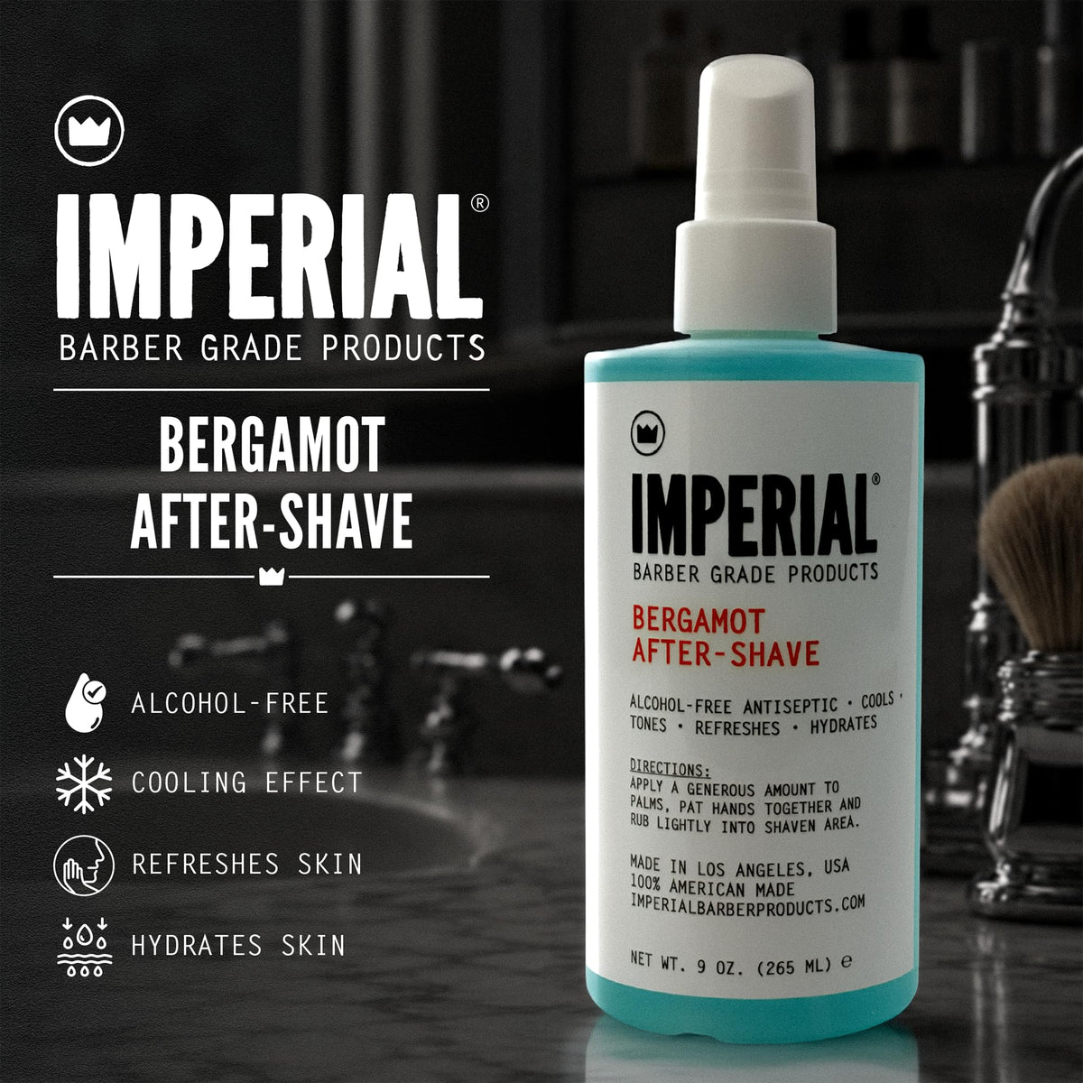 Black Imperial Barber Grade Products | Bergamot After-Shave, 9 oz