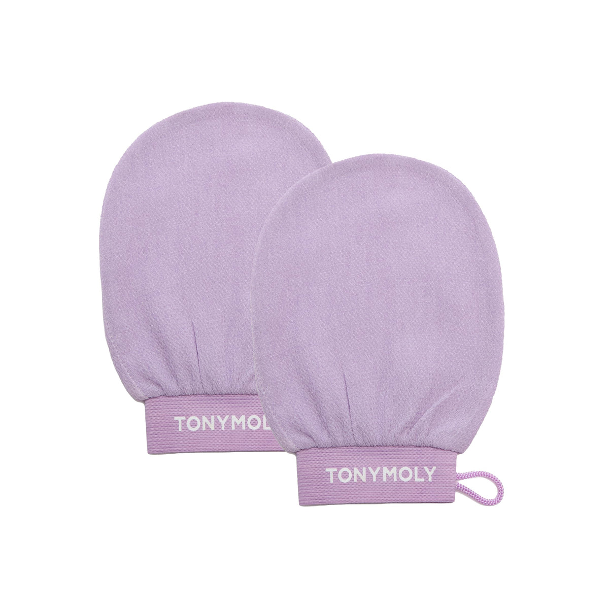 White Smoke TONYMOLY Plum Bum K-Spa Exfoliating Glove - Korean Deep Scrub Towel, 2pk